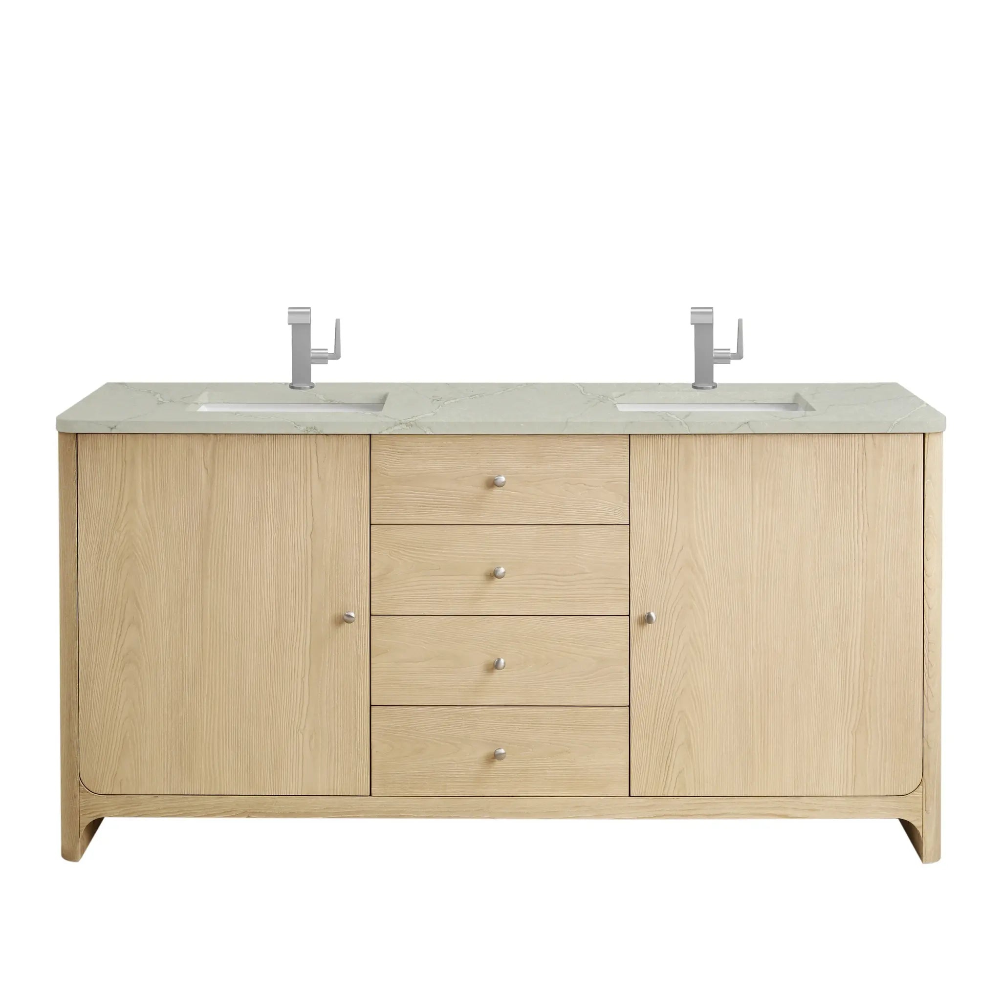 72 Gracyn Double Vanity In Coastal Driftwood Standard Victorian Silver Silestone Single Hole 1