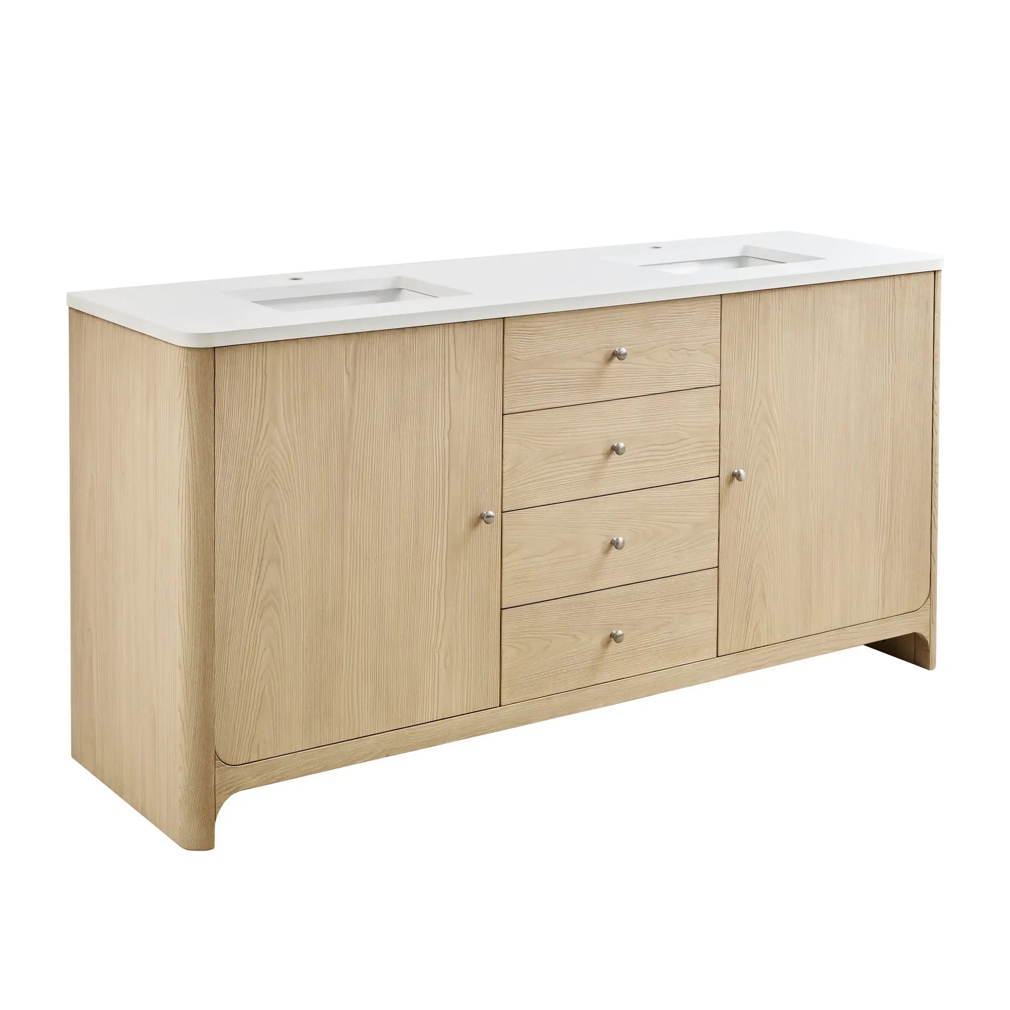 72 Gracyn Double Vanity In Coastal Driftwood Standard White Zeus Silestone Single Hole 10