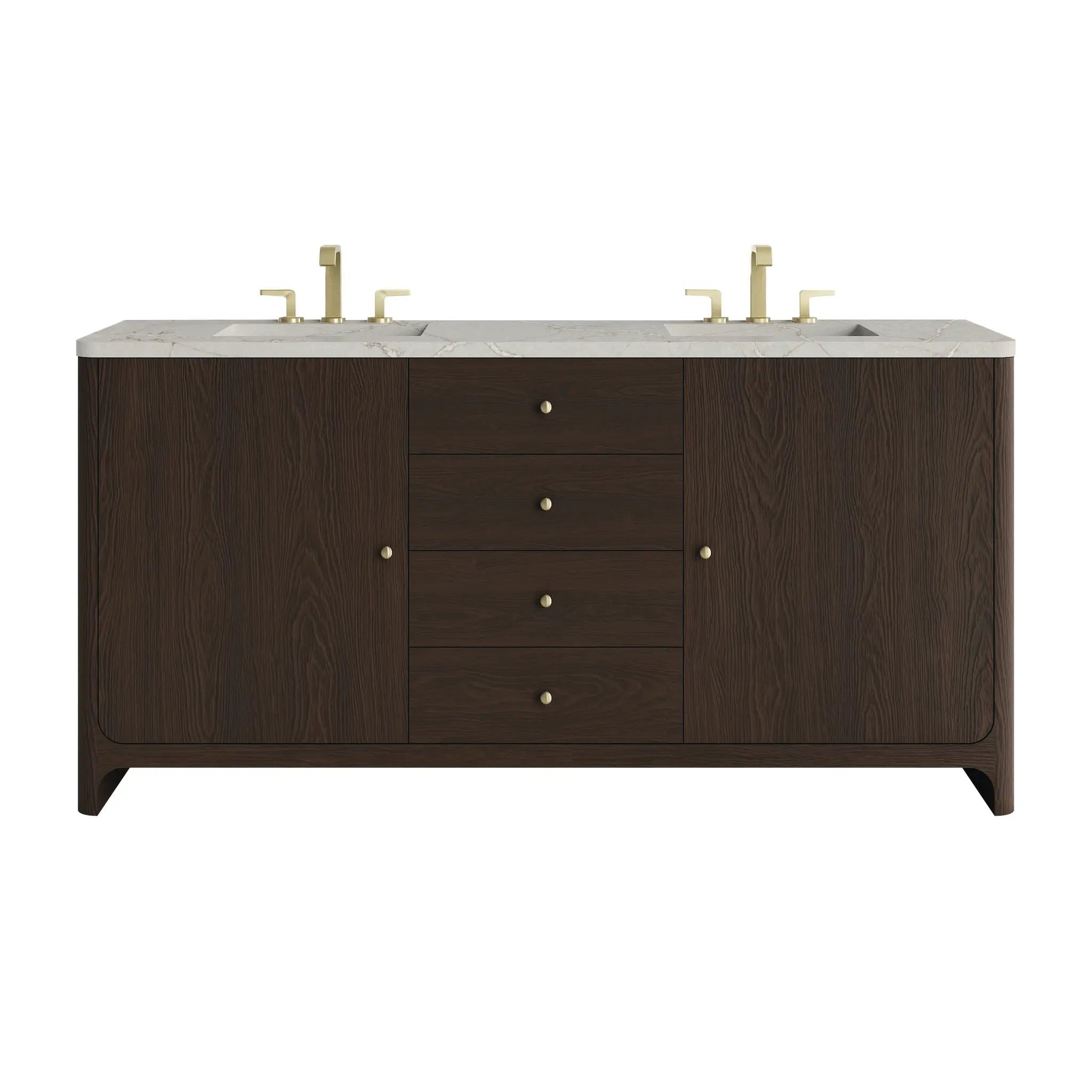 72 Gracyn Double Vanity In Sable Power Enabled Victorian Silver Silestone 8 Widespread 1