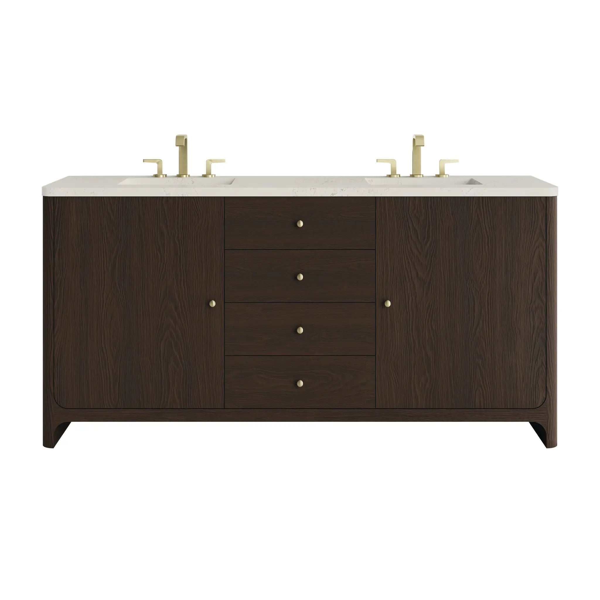 72 Gracyn Double Vanity In Sable Standard Siberian Silestone 8 Widespread 1