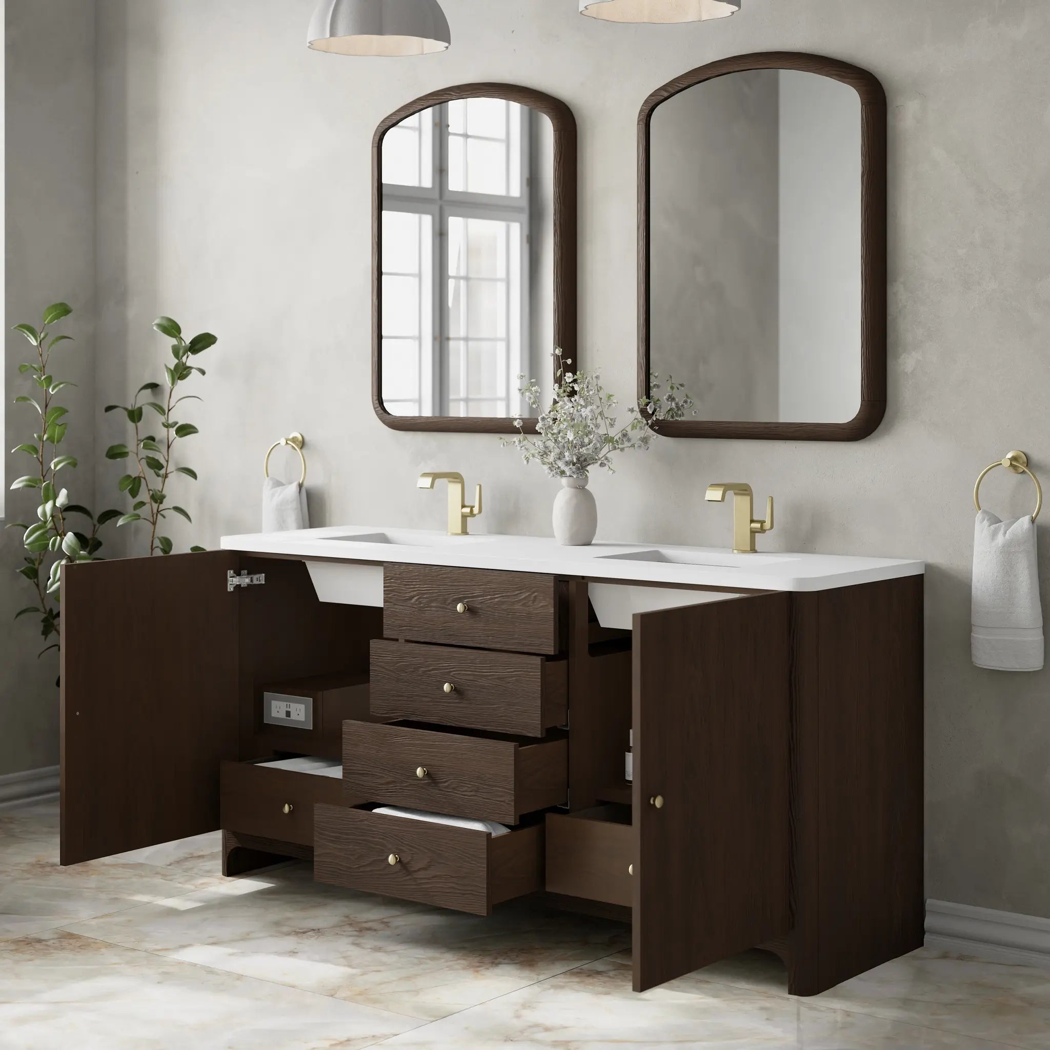 72 Gracyn Double Vanity In Sable Standard White Zeus Silestone Single Hole 5