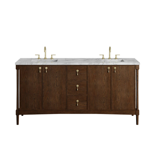72" Kinnsden Double Vanity in Sable Oak by James Martin Vanities