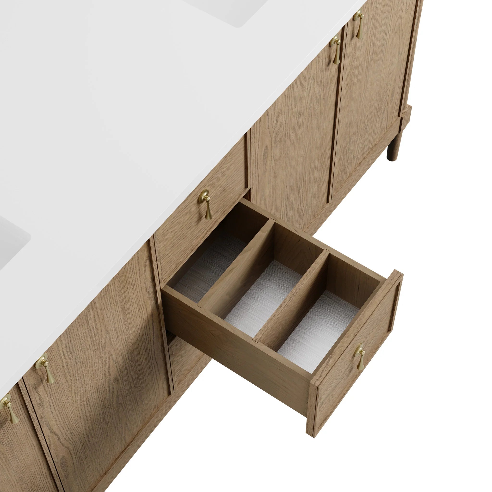 72" Kinnsden Double Vanity in Weathered Oak by James Martin Vanities-Lime Delight Silestone 14