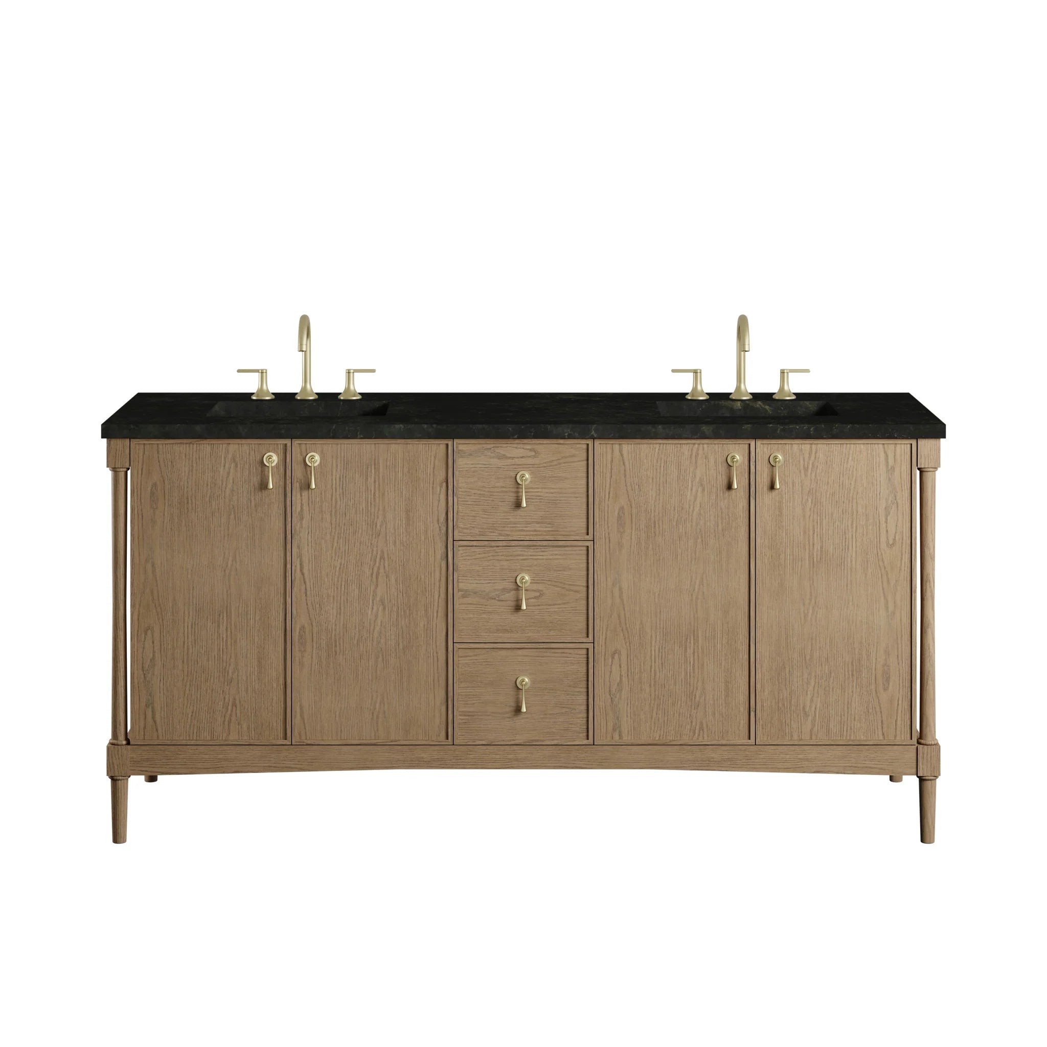 72" Kinnsden Double Vanity in Weathered Oak by James Martin Vanities-Phantome Eclos 