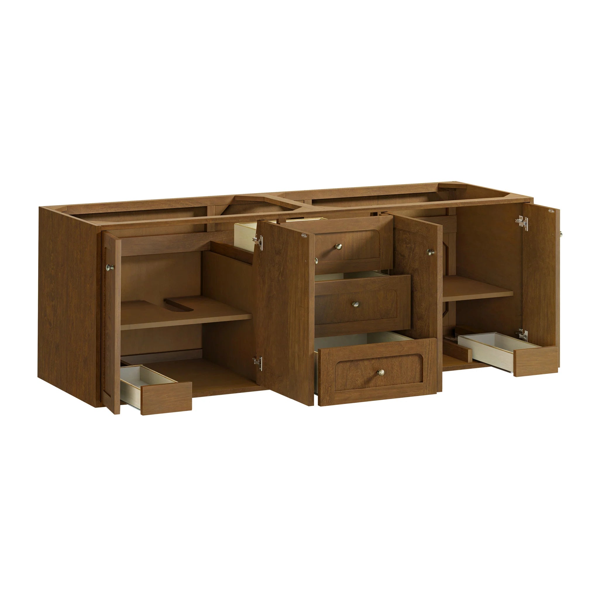 72" Laurent Double Vanity in Honey Oak w/FreePower Wireless Charger by James Martin Vanities-Tajnar Eclos 12