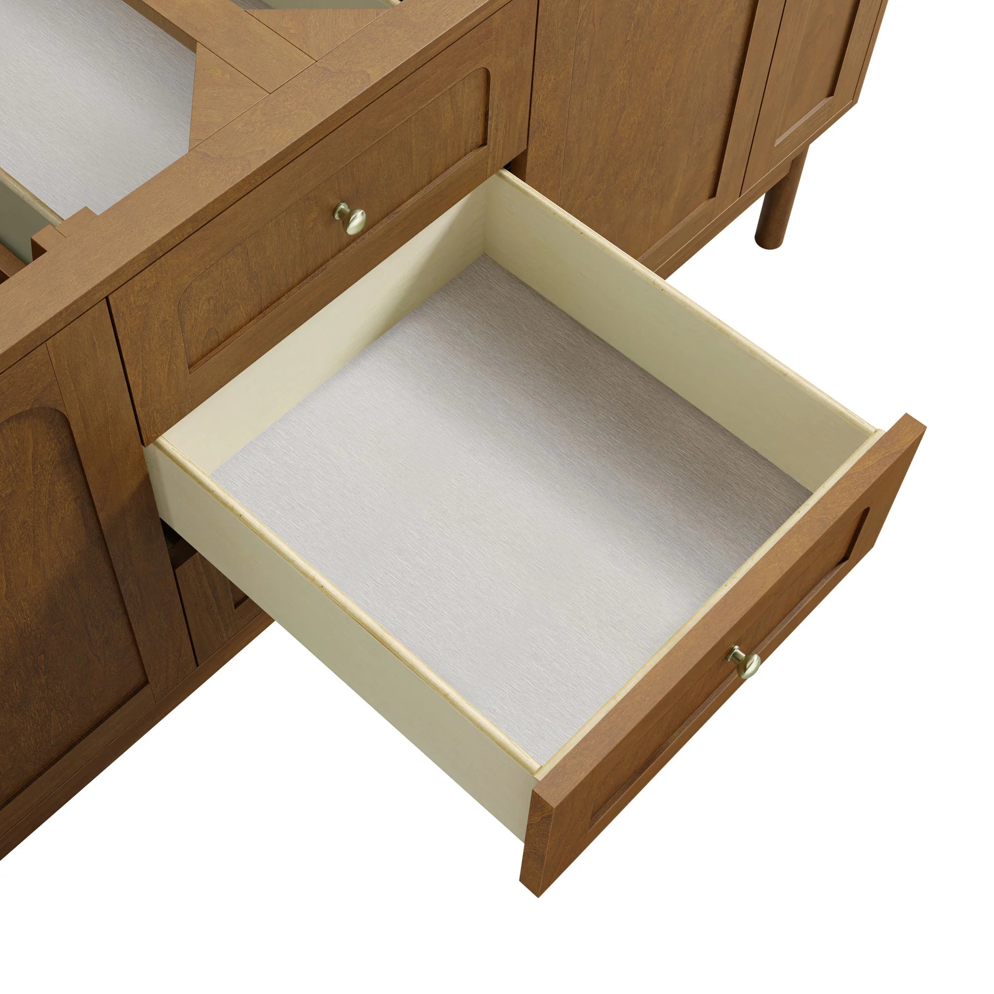 72" Laurent Double Vanity in Honey Oak w/FreePower Wireless Charger by James Martin Vanities-Victorian Silver Silestone 23