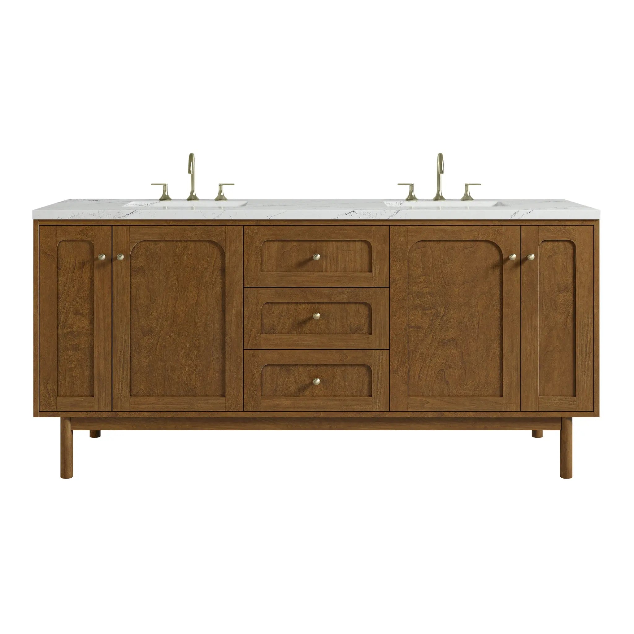 72" Laurent Double Vanity in Honey Oak by James Martin Vanities