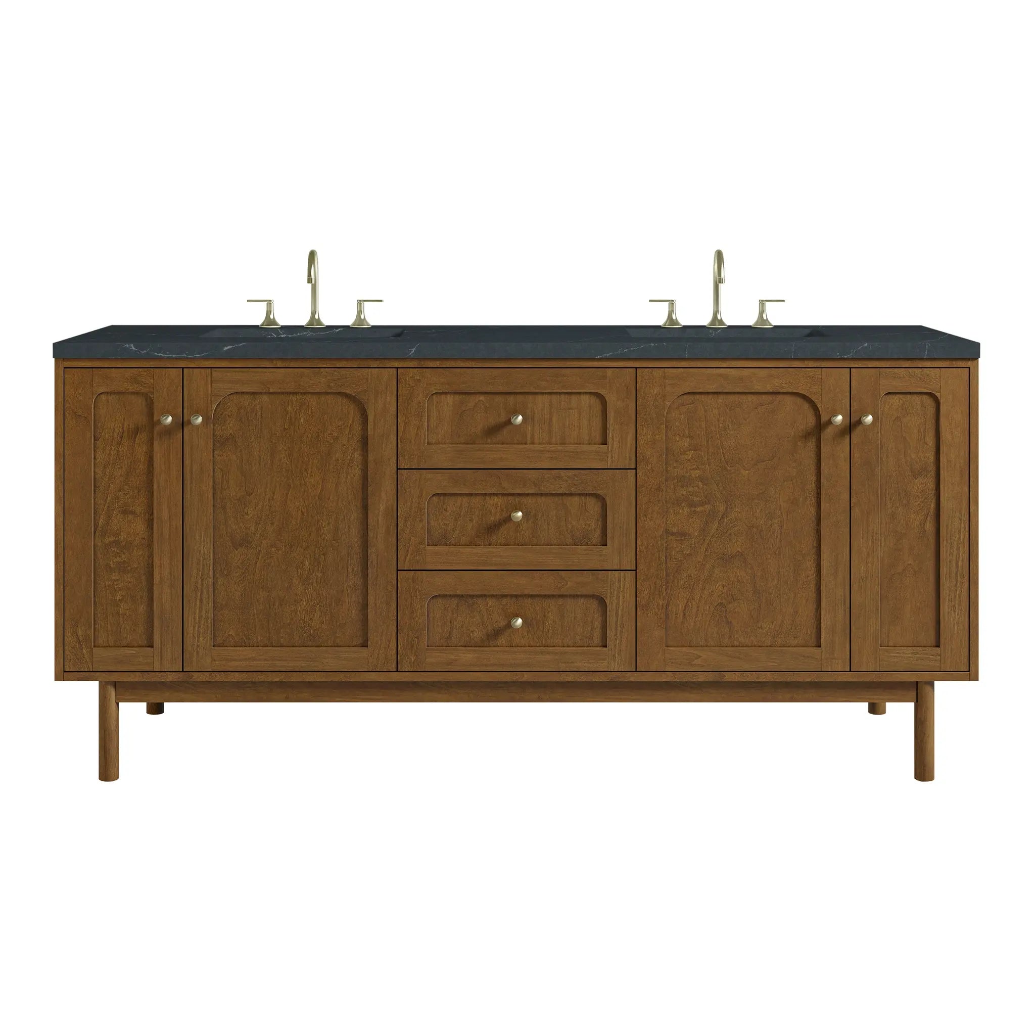 72" Laurent Double Vanity in Honey Oak by James Martin Vanities