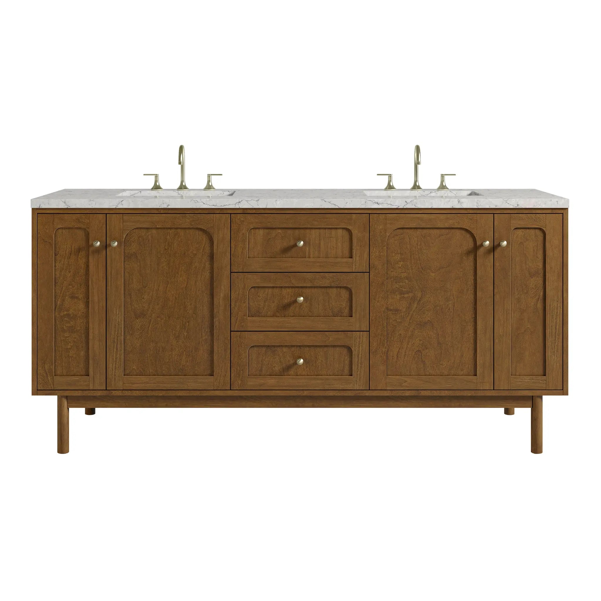72" Laurent Double Vanity in Honey Oak by James Martin Vanities