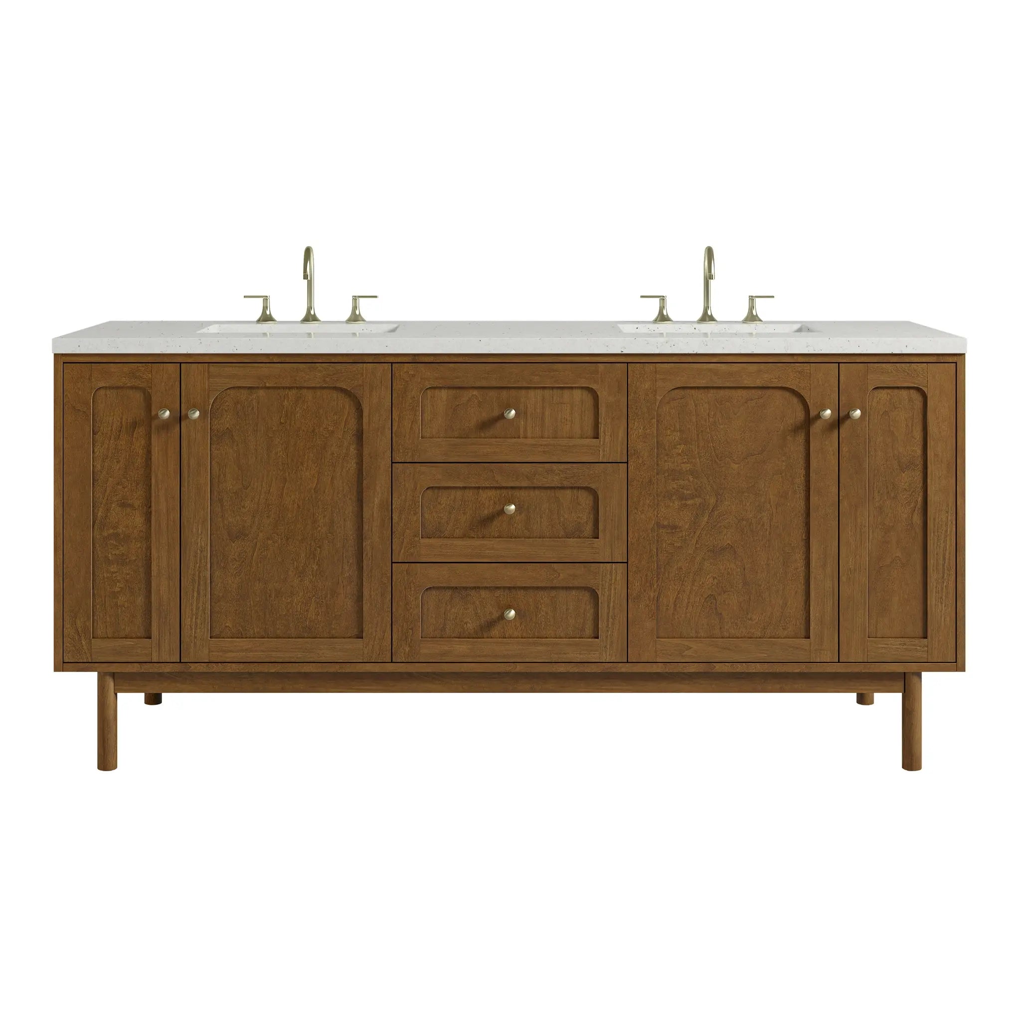72" Laurent Double Vanity in Honey Oak by James Martin Vanities