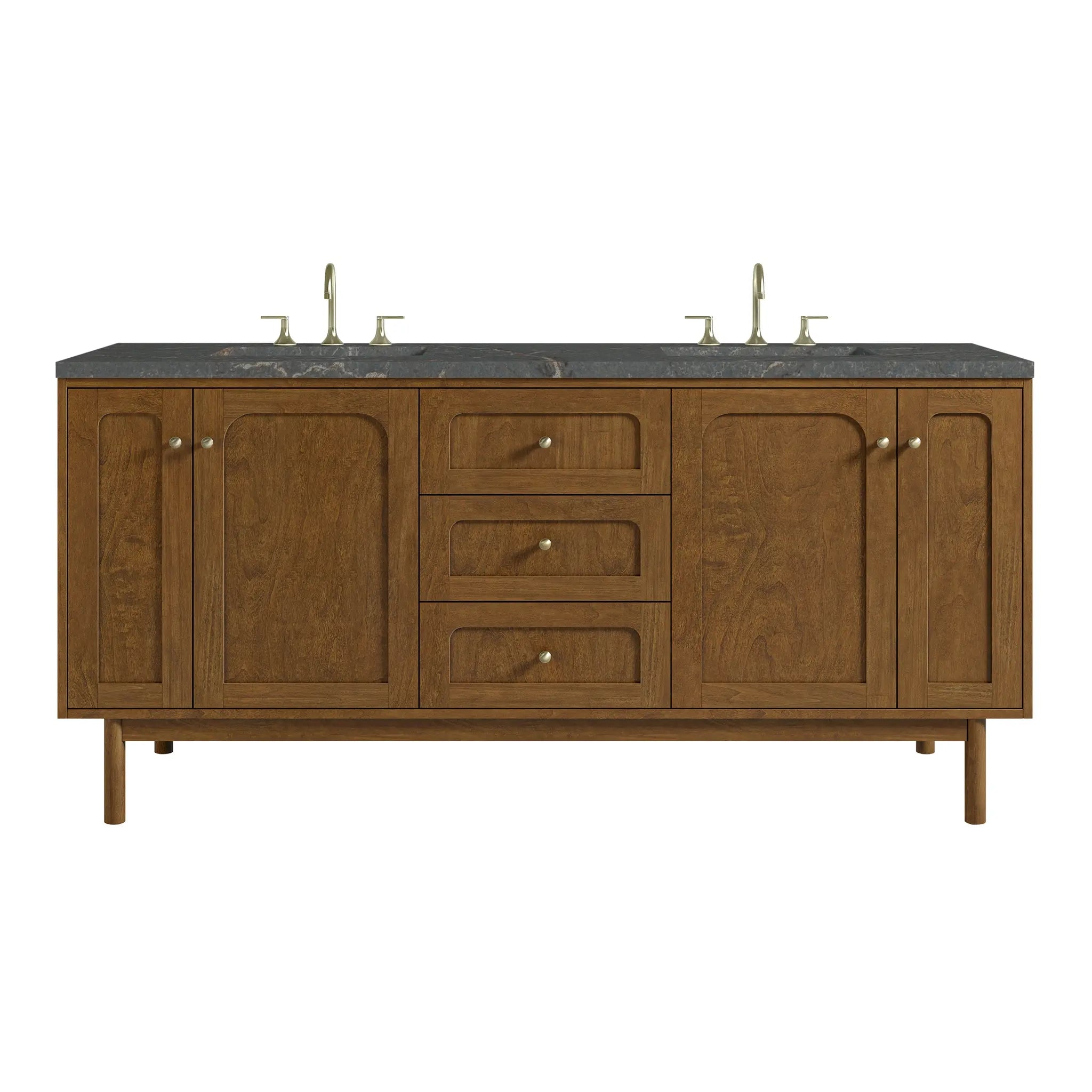 72" Laurent Double Vanity in Honey Oak by James Martin Vanities