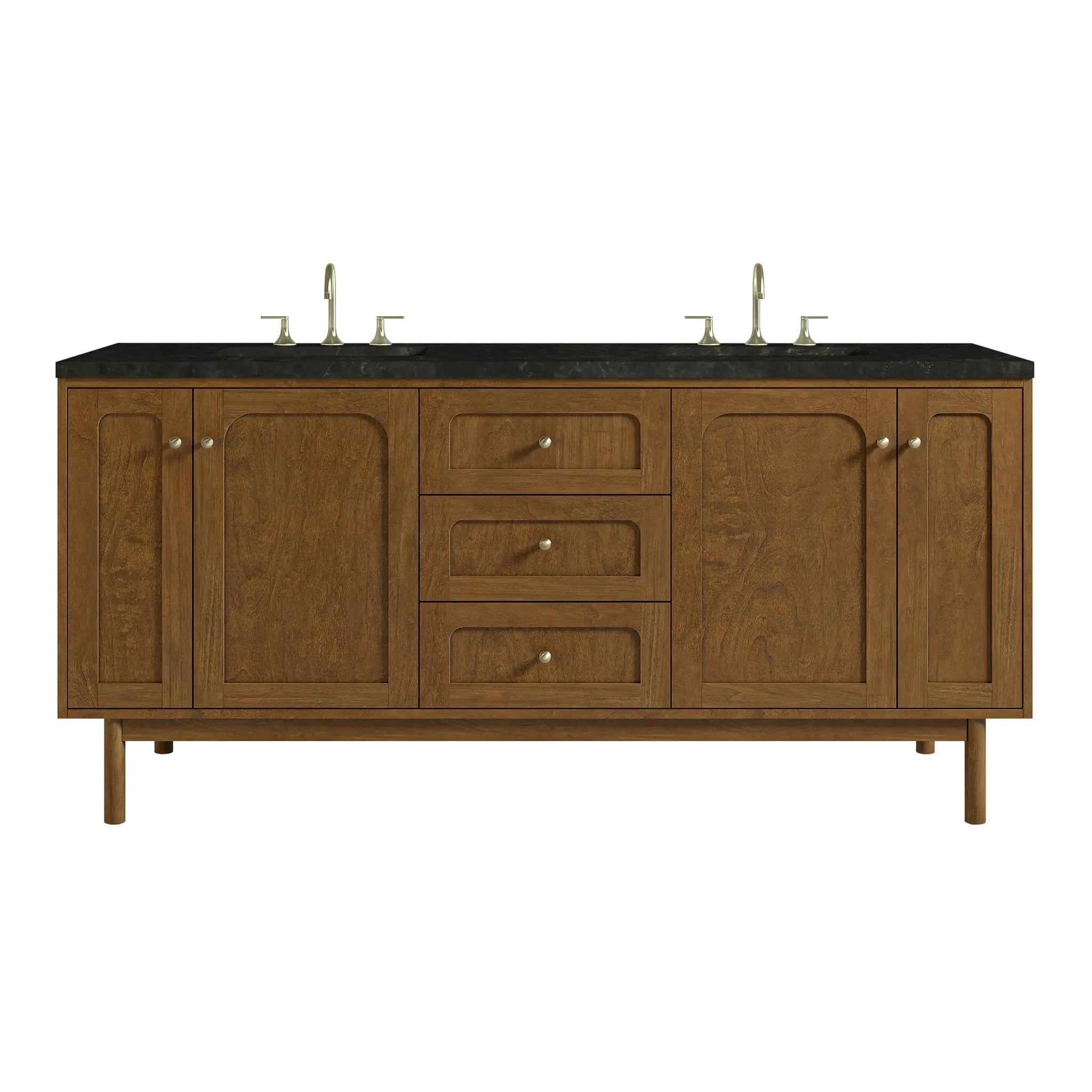 72" Laurent Double Vanity in Honey Oak by James Martin Vanities