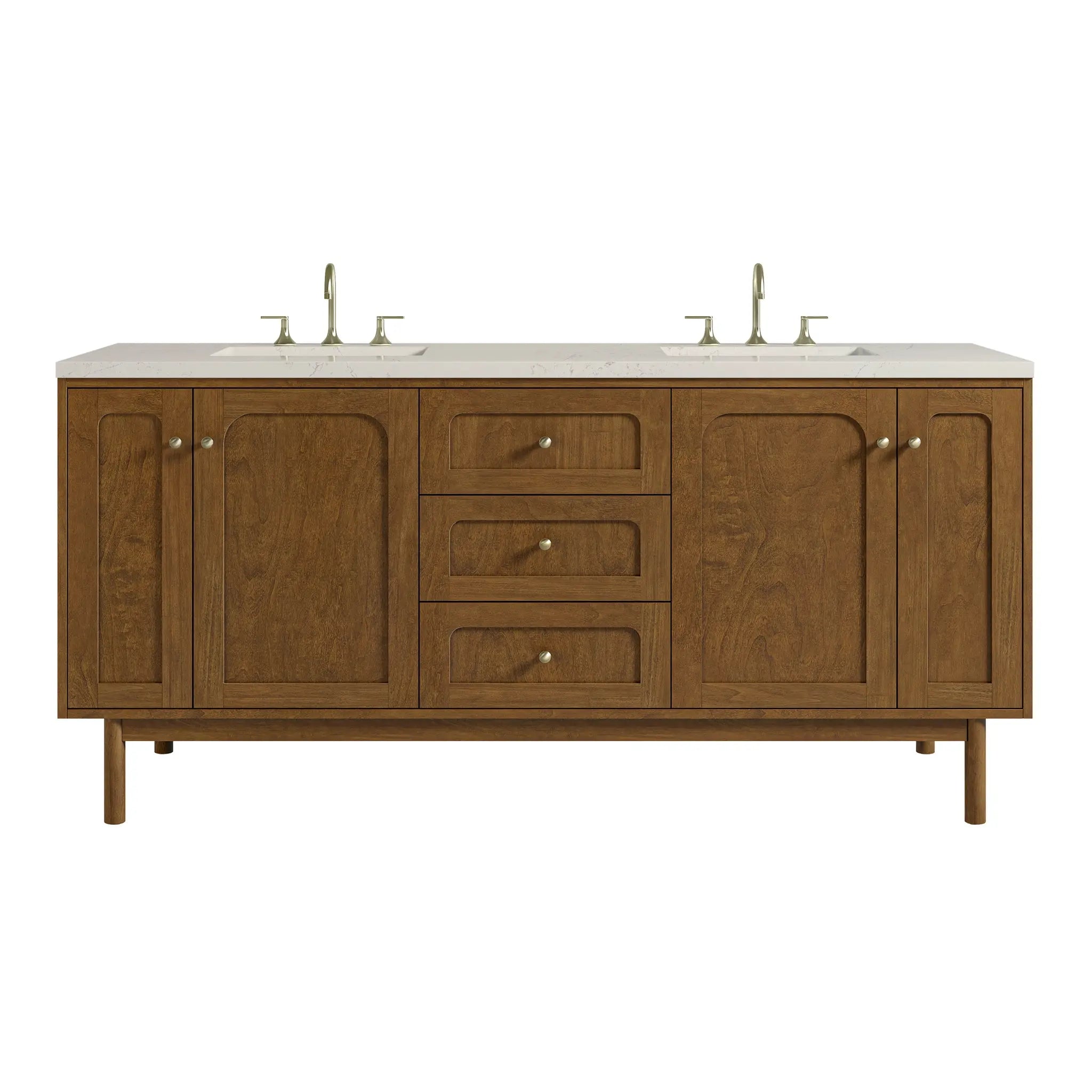 72" Laurent Double Vanity in Honey Oak by James Martin Vanities