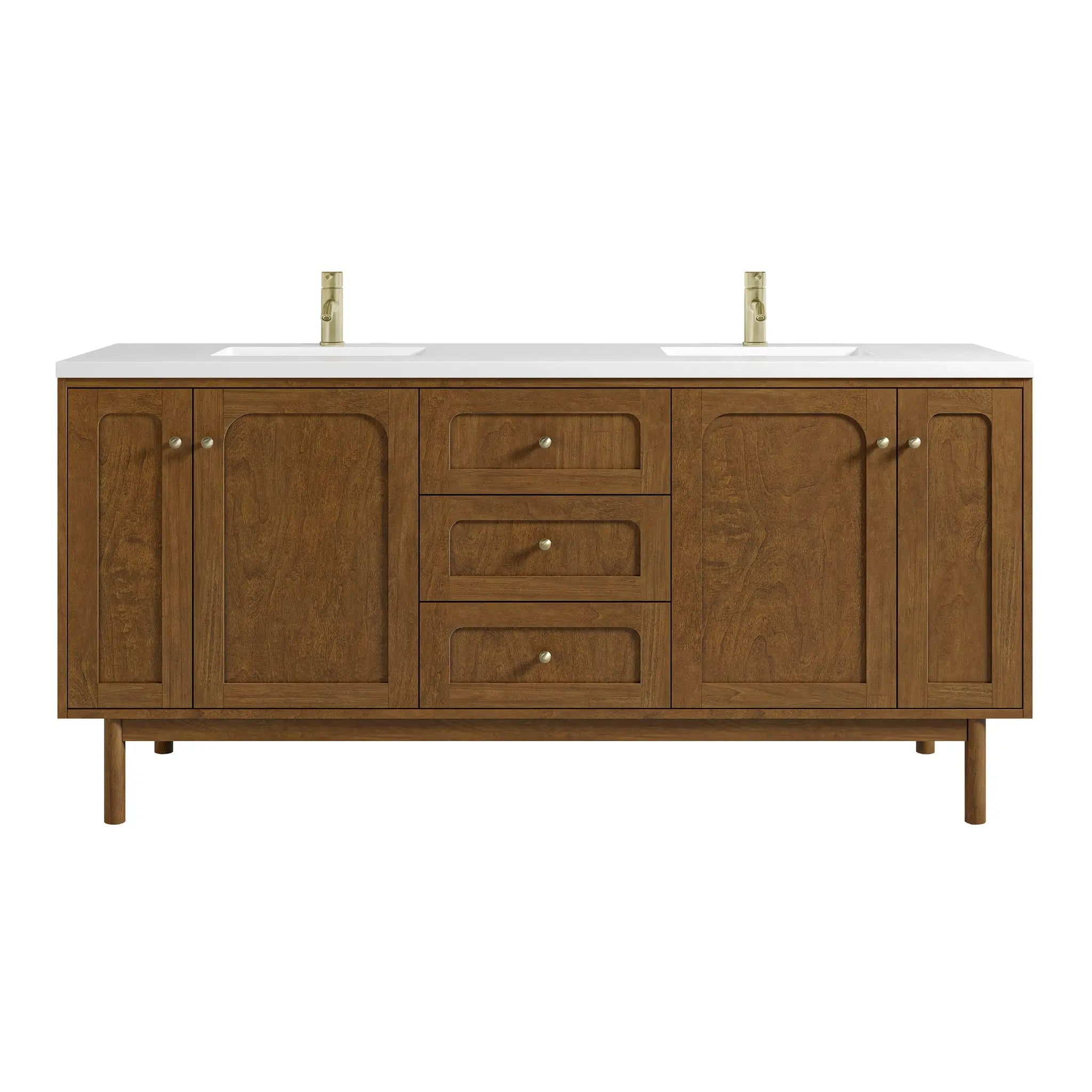 72" Laurent Double Vanity in Honey Oak by James Martin Vanities
