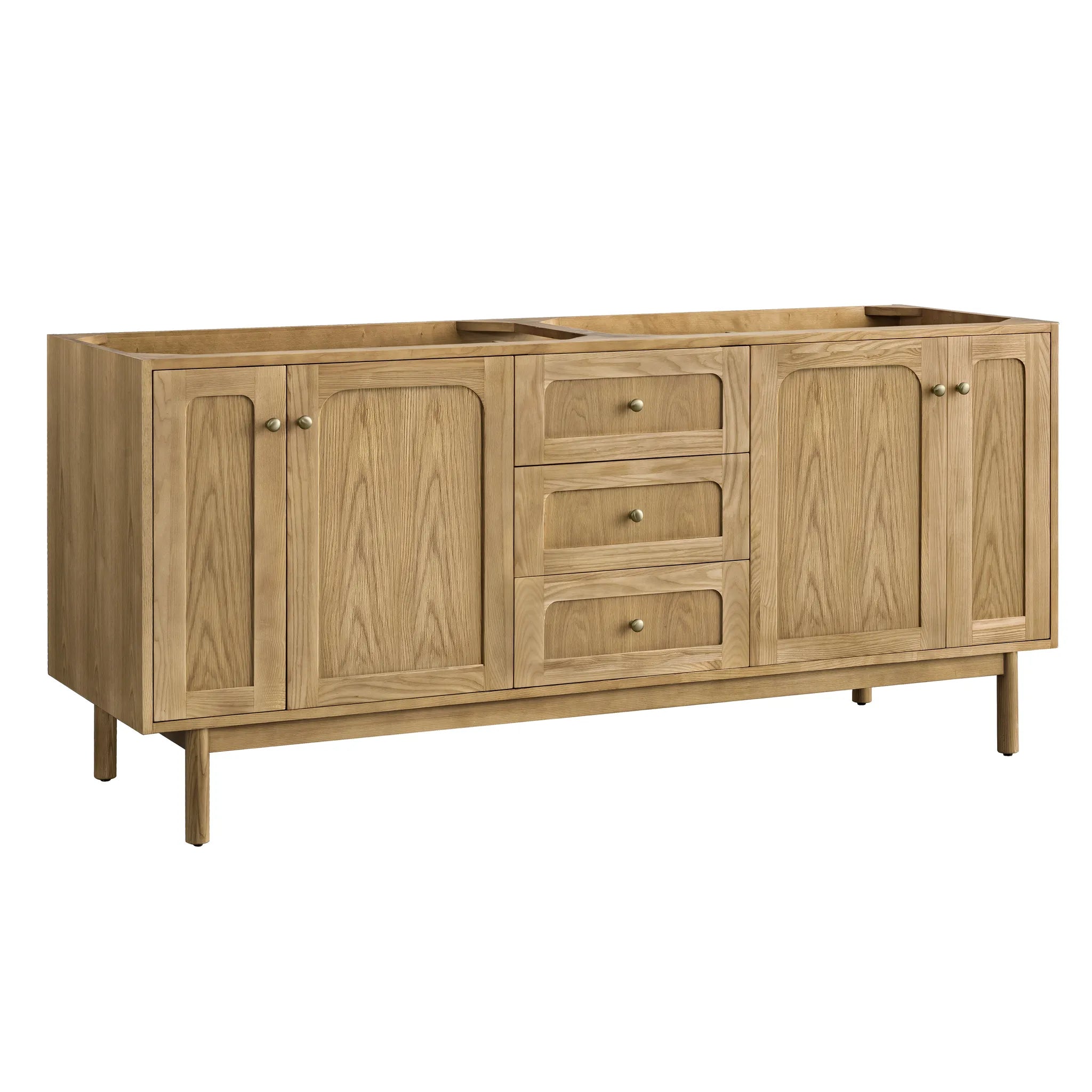 72" Laurent Double Vanity in Light Natural Oak by James Martin Vanities