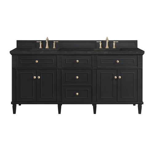 72" Lorelai Double Vanity in Black Onyx by James Martin Vanities