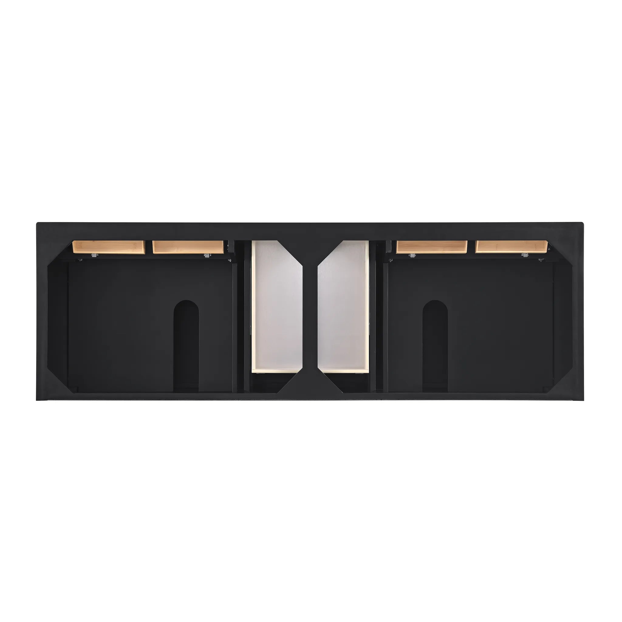 72" Lorelai Double Vanity in Black Onyx-Lime Delight Silestone-8" Widespread image 5