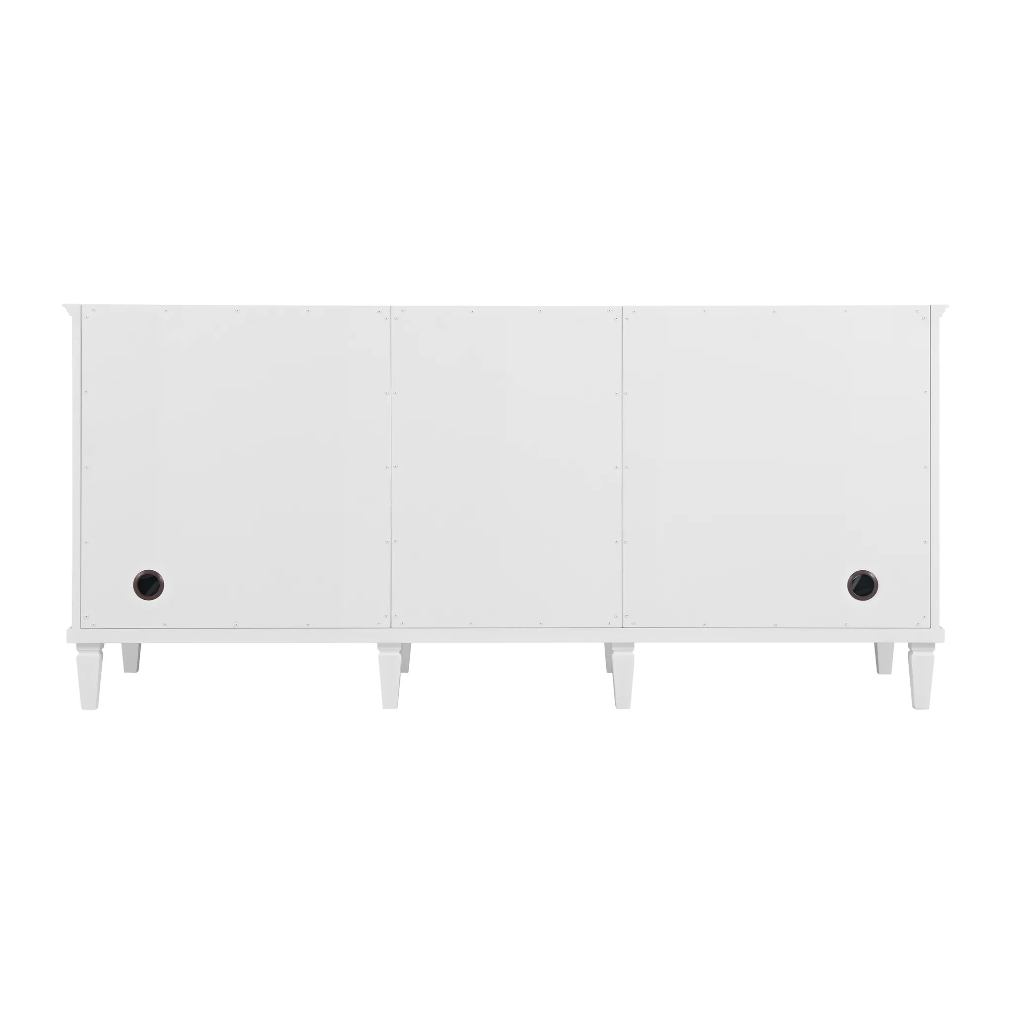 72" Lorelai Double Vanity in Bright White w/FreePower Wireless Charger-Ethereal Noctis Silestone-8" Widespread image 11