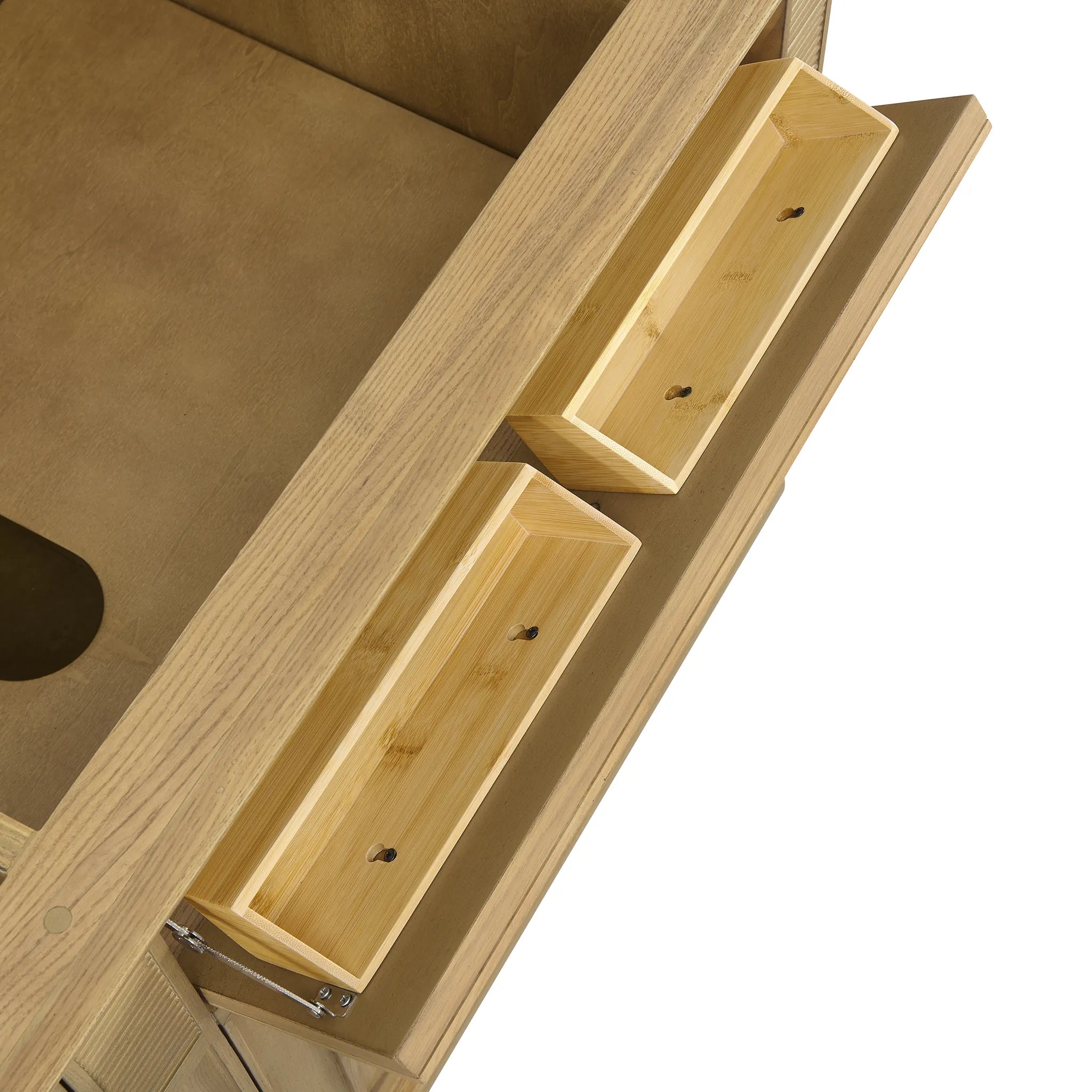 72" Lorelai Double Vanity in Light Natural Oak-Lime Delight Silestone-8" Widespread image 13