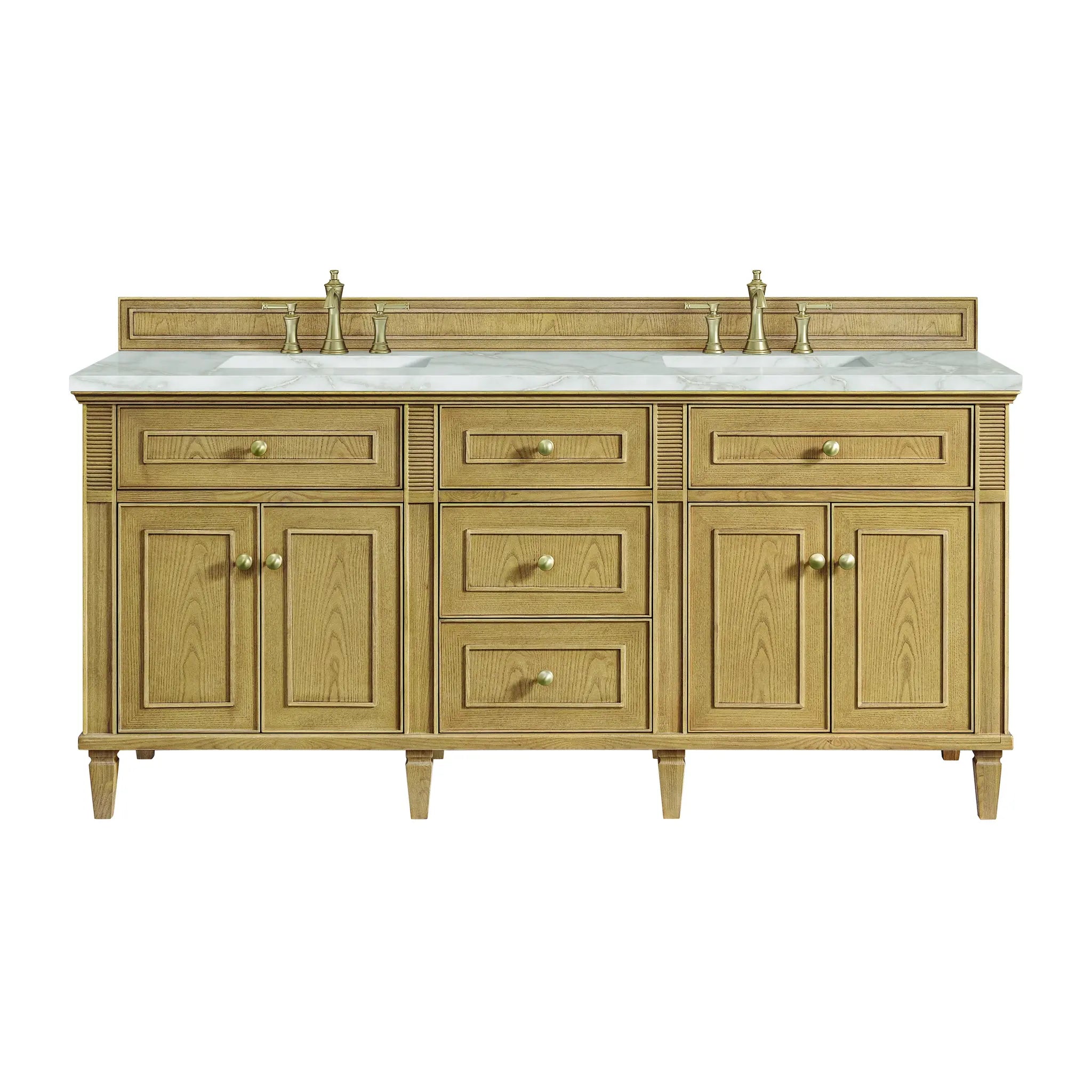 72" Lorelai Double Vanity in Light Natural Oak by James Martin Vanities