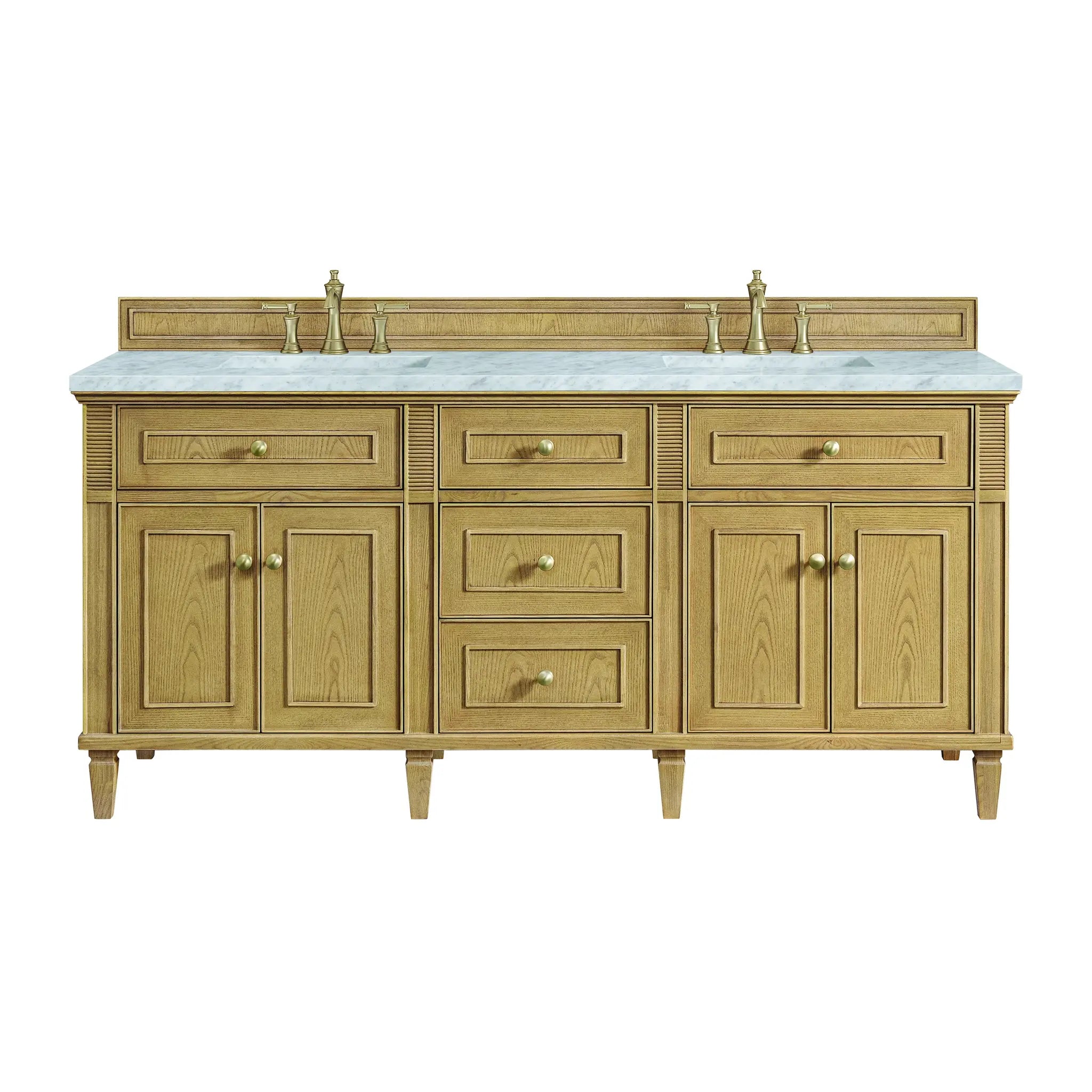 72" Lorelai Double Vanity in Light Natural Oak by James Martin Vanities