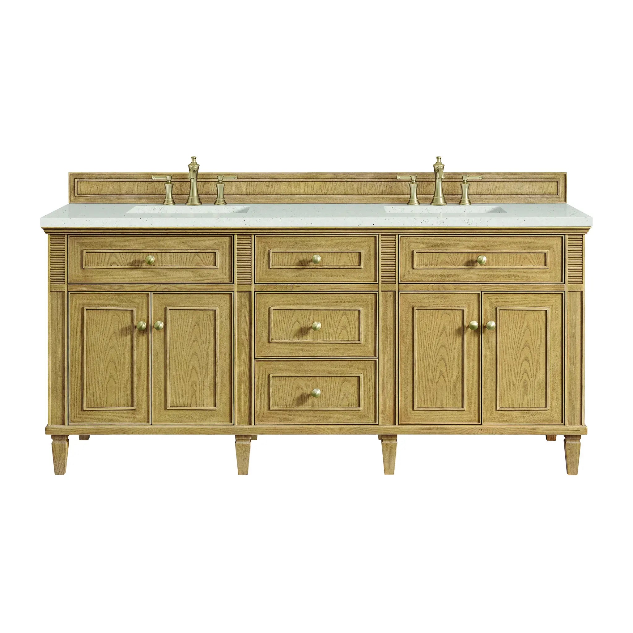 72" Lorelai Double Vanity in Light Natural Oak by James Martin Vanities
