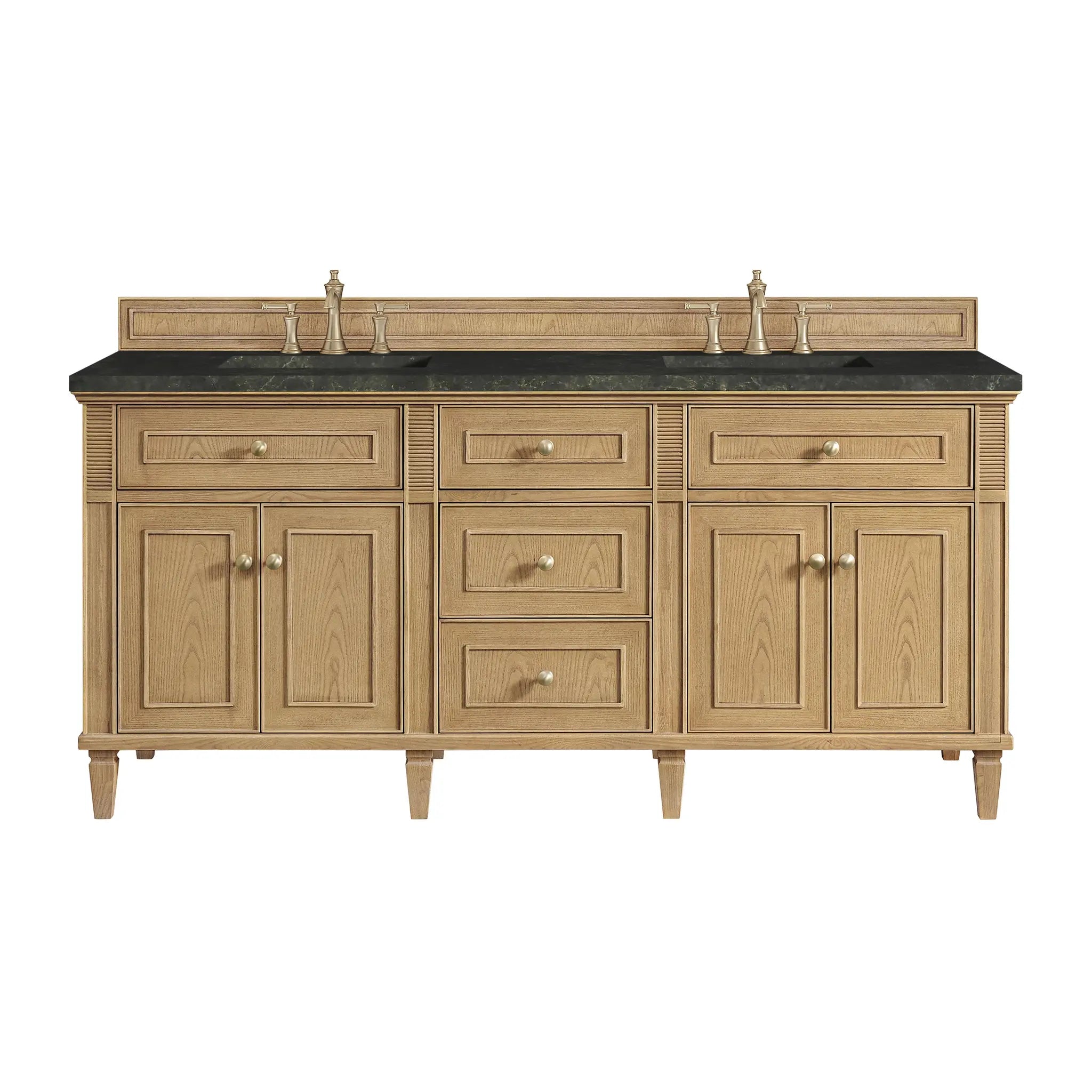72" Lorelai Double Vanity in Light Natural Oak by James Martin Vanities
