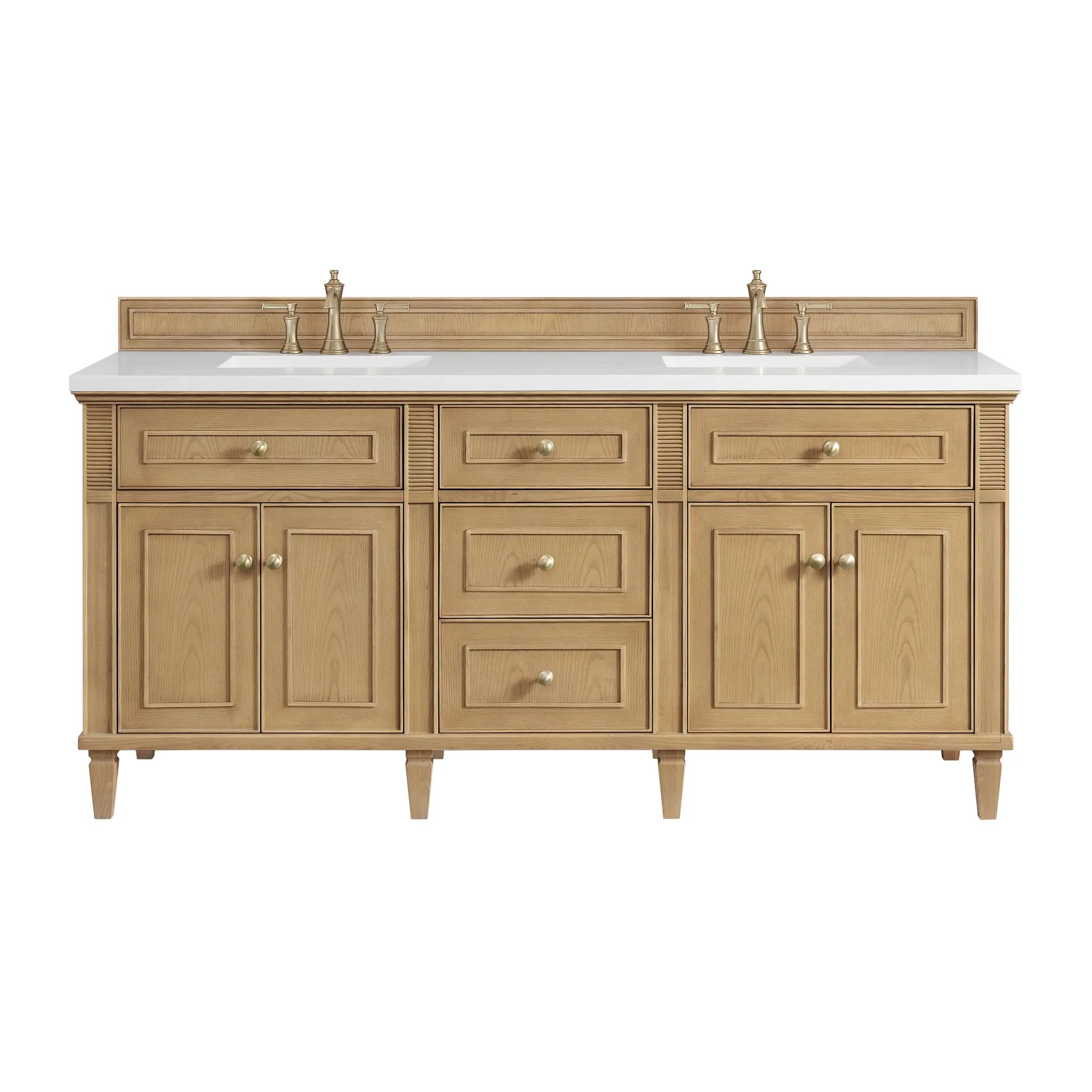 72" Lorelai Double Vanity in Light Natural Oak by James Martin Vanities