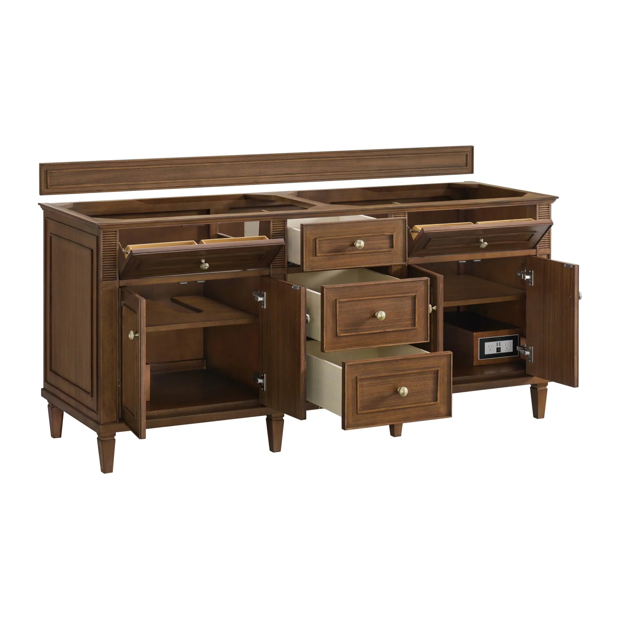 72-lorelai-double-vanity-in-mid-century-walnut-w-freepower-wireless-charger-by-james-martin-vanities-tajnar-eclos-zero-silica image 1