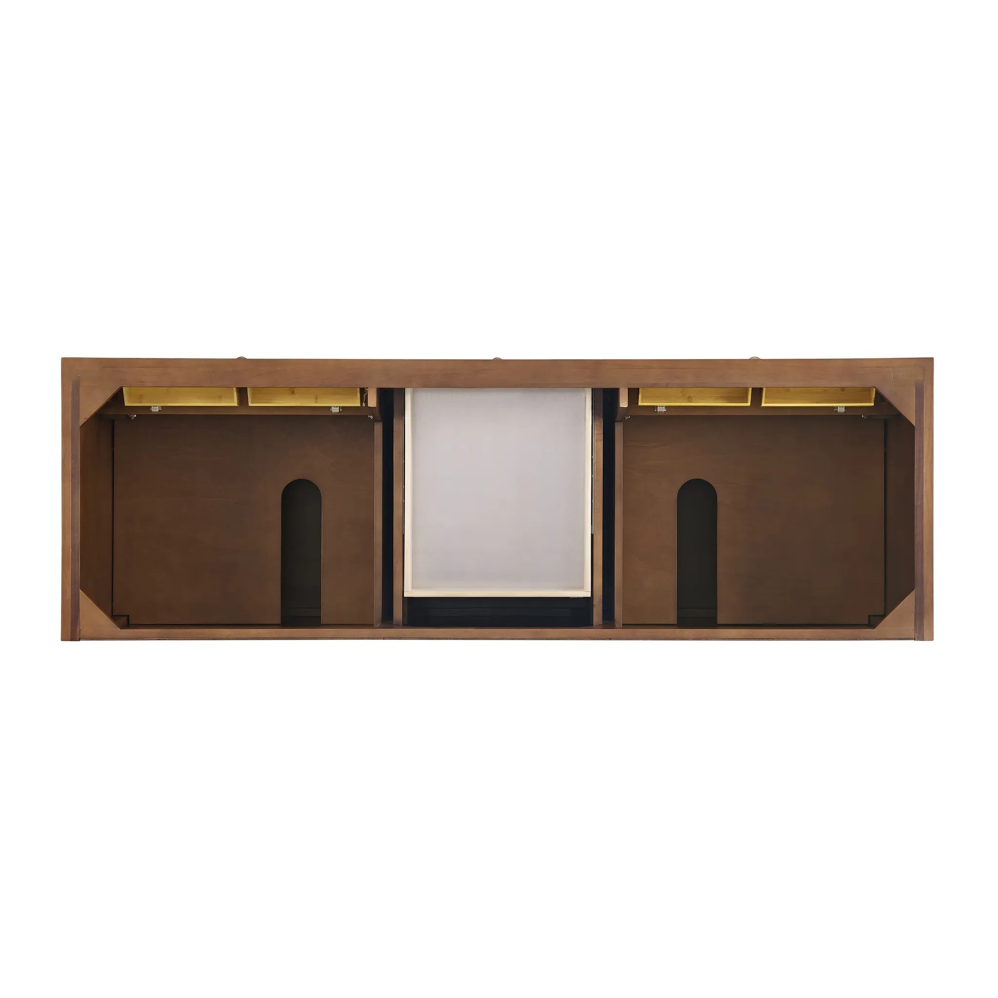 72" Lorelai Double Vanity in Mid-Century Walnut w/FreePower Wireless Charger-Cabinet Only-Not Available image 1