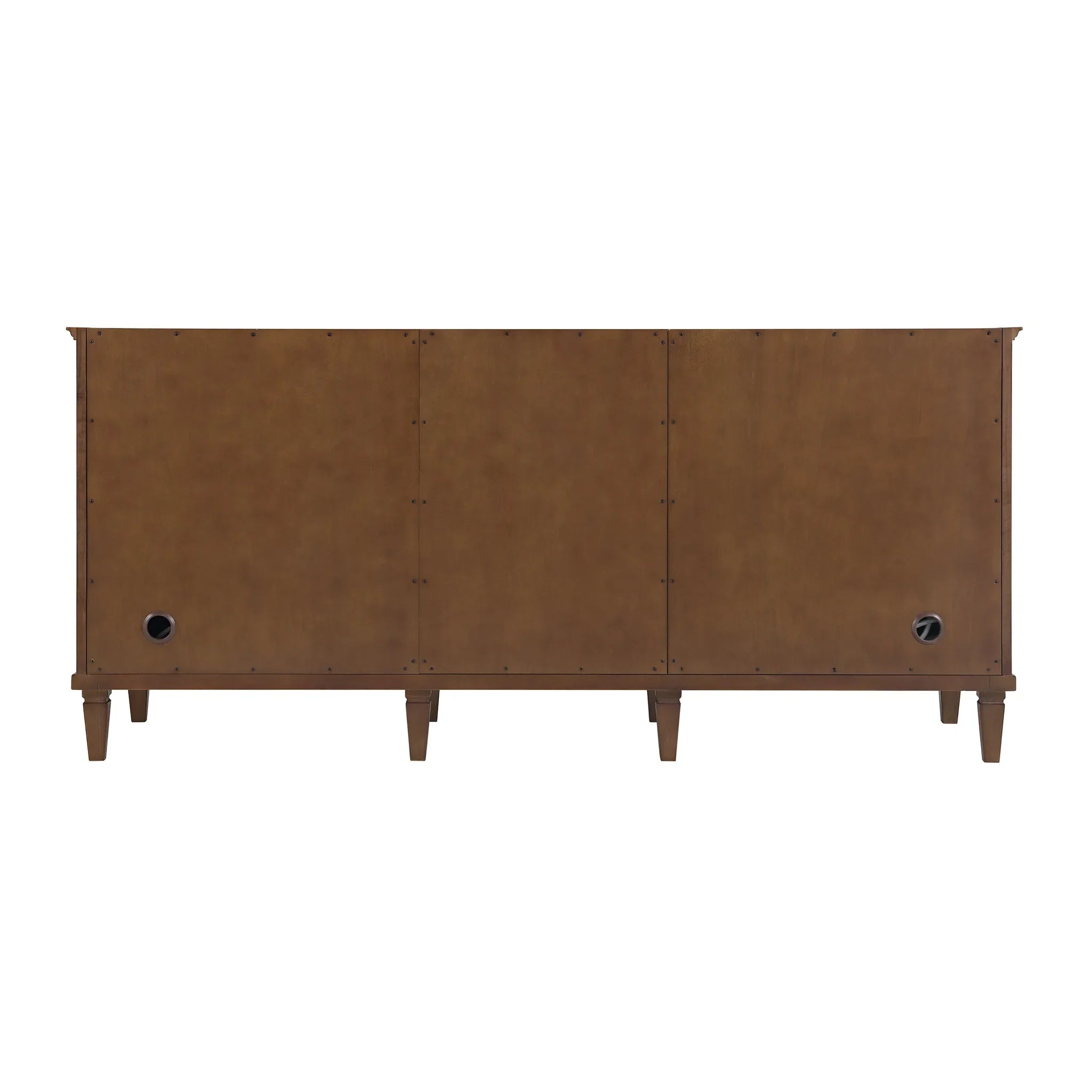 72" Lorelai Double Vanity in Mid-Century Walnut-White Zeus Silestone-8" Widespread image 10