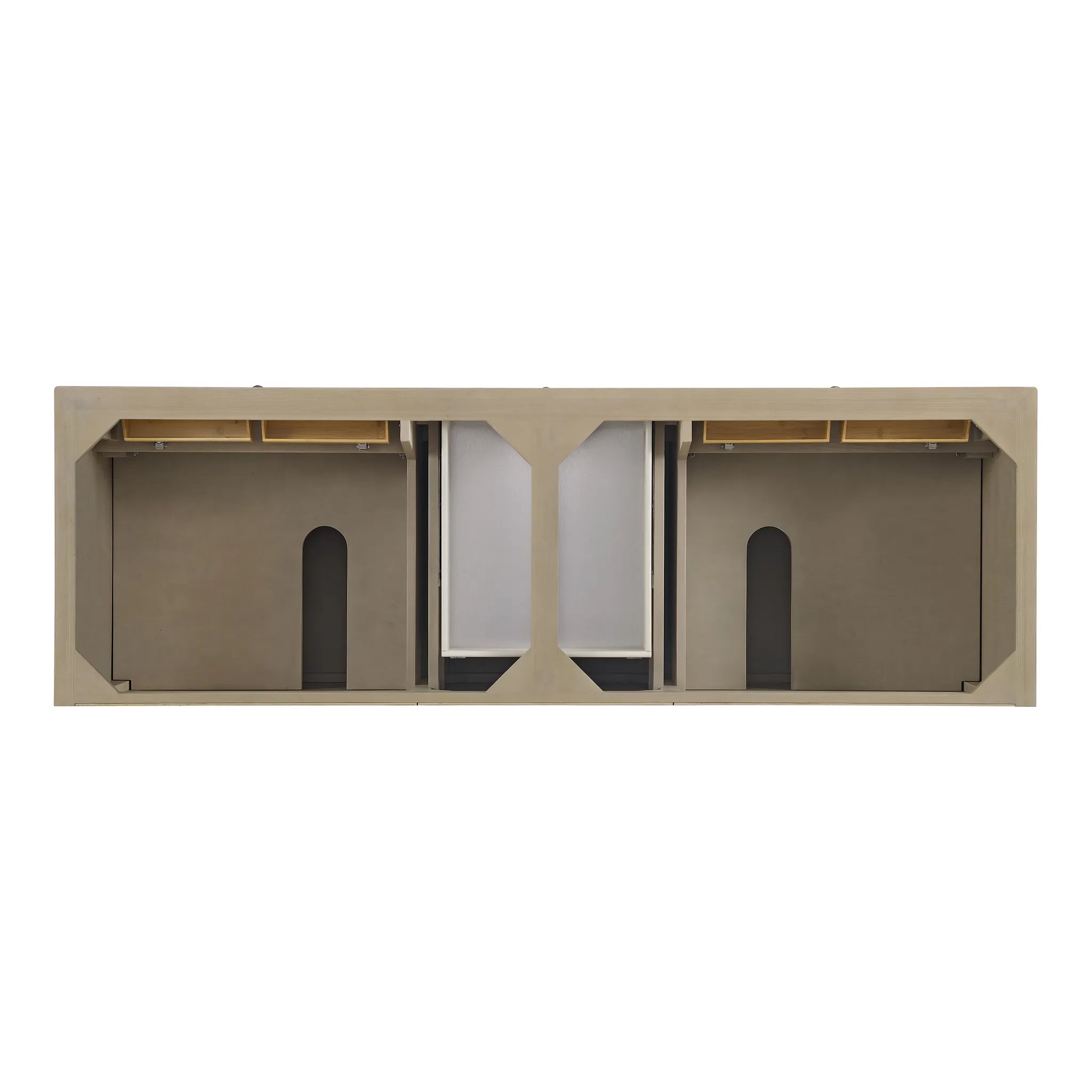 72" Lorelai Double Vanity in Whitewashed Oak-Lime Delight Silestone-8" Widespread image 5
