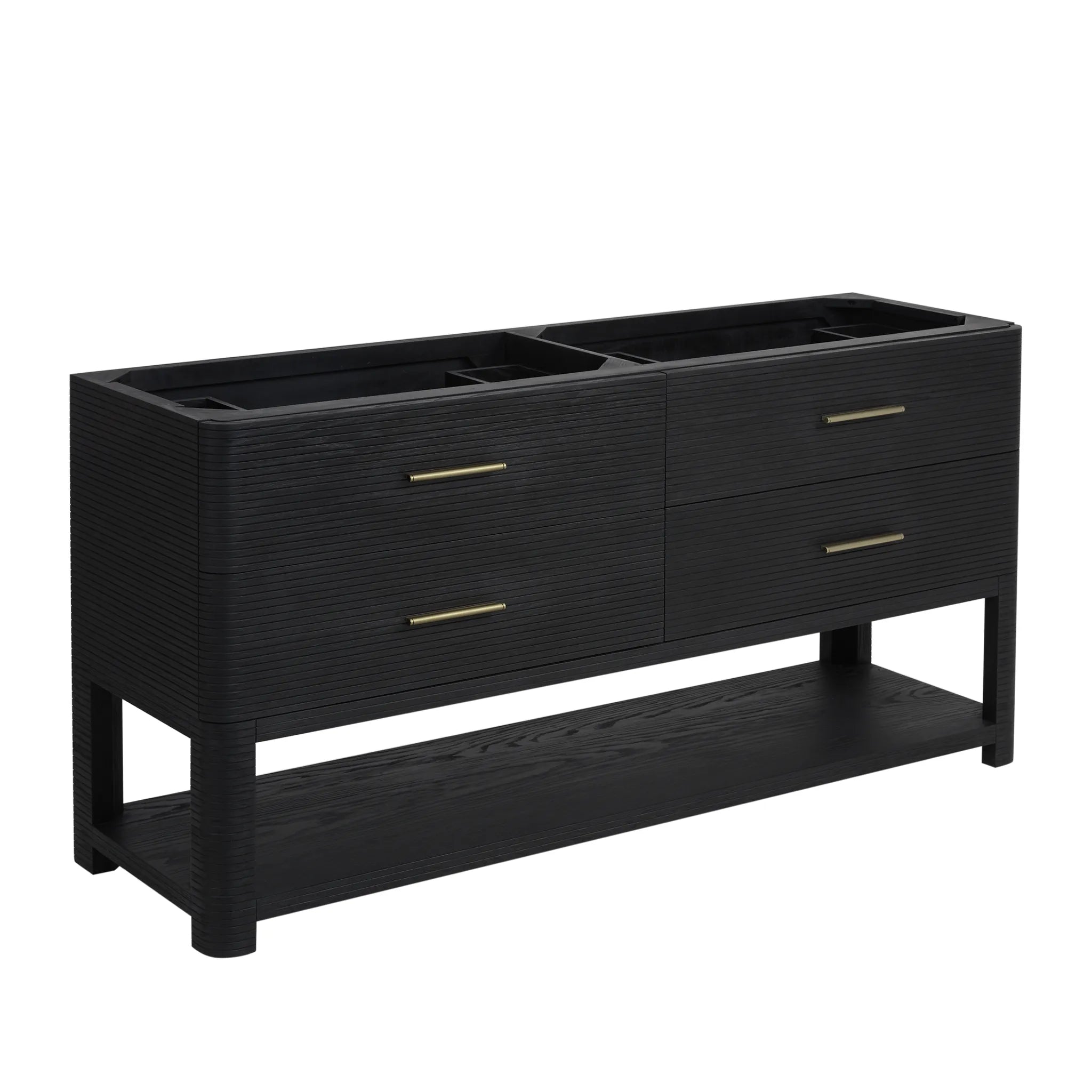 72" Lucian Double Vanity in Carbon Oak-Cabinet Only-Not Available image
