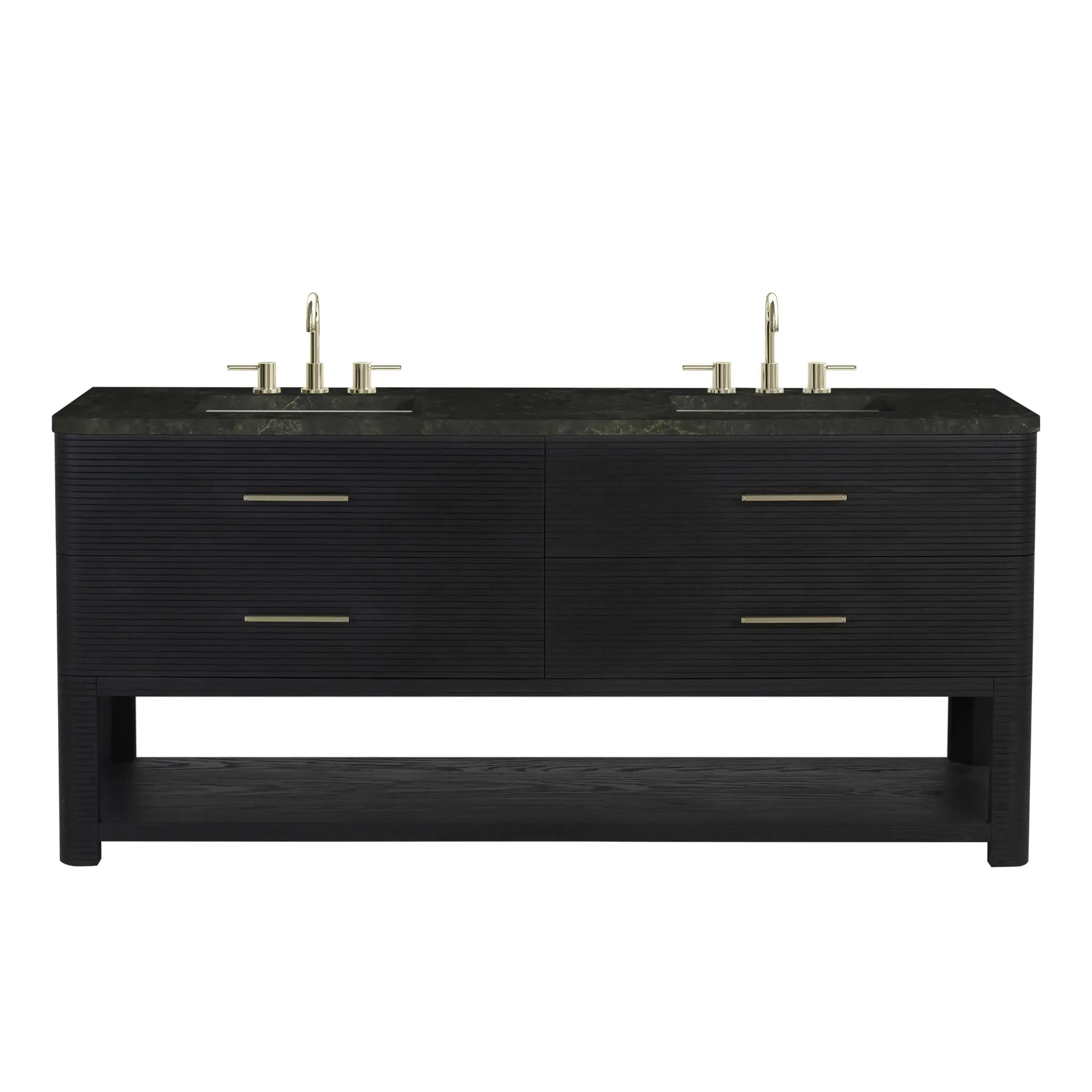 72" Lucian Double Vanity in Carbon Oak by James Martin Vanities