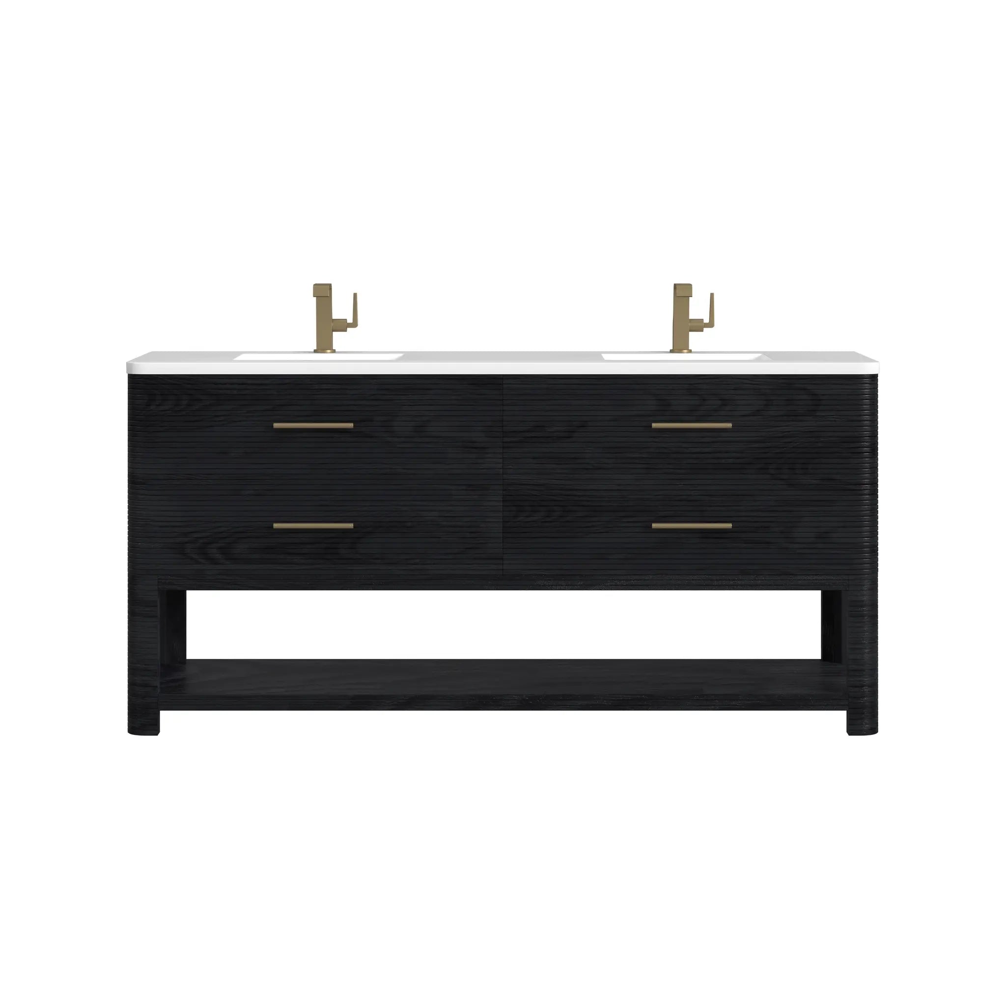 72" Lucian Double Vanity in Carbon Oak by James Martin Vanities
