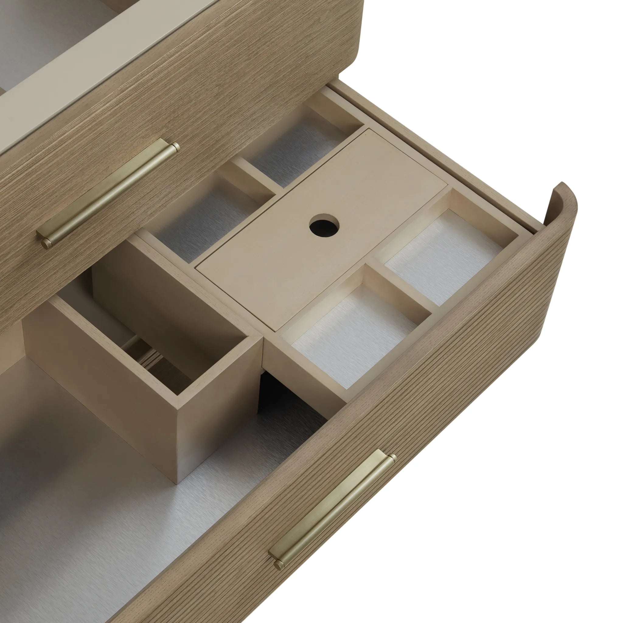 72" Lucian Double Vanity in Pebble Oak w/FreePower Wireless Charger-Cabinet Only-Not Available image 6