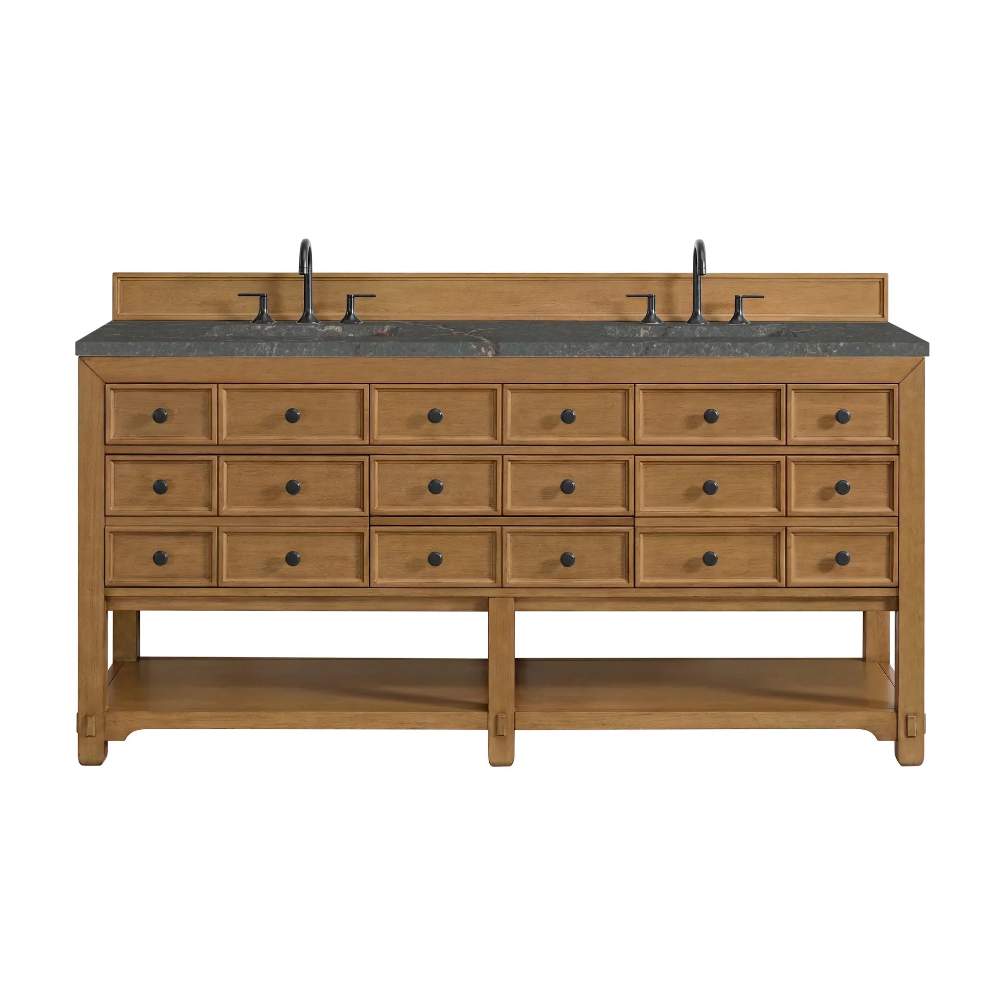 72" Malibu Double Vanity in Amber Birch by James Martin Vanities - AURA Modern Home