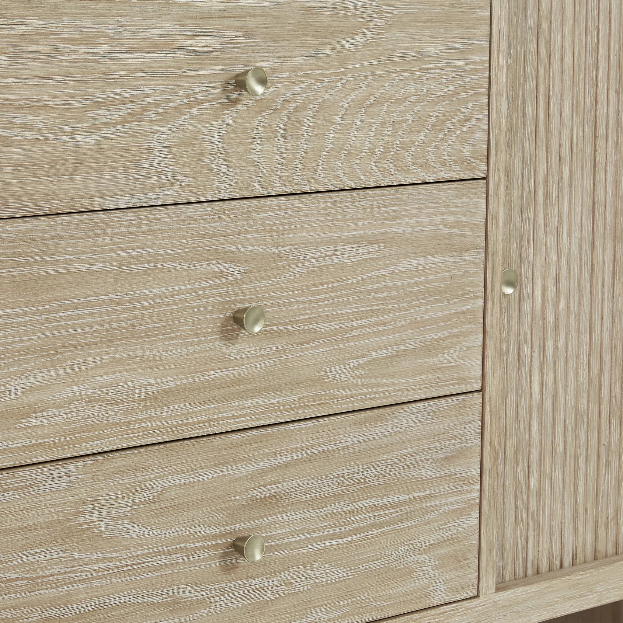 72" Marigot Double Vanity in Sunwashed Oak-Victorian Silver Silestone-8" Widespread image 11