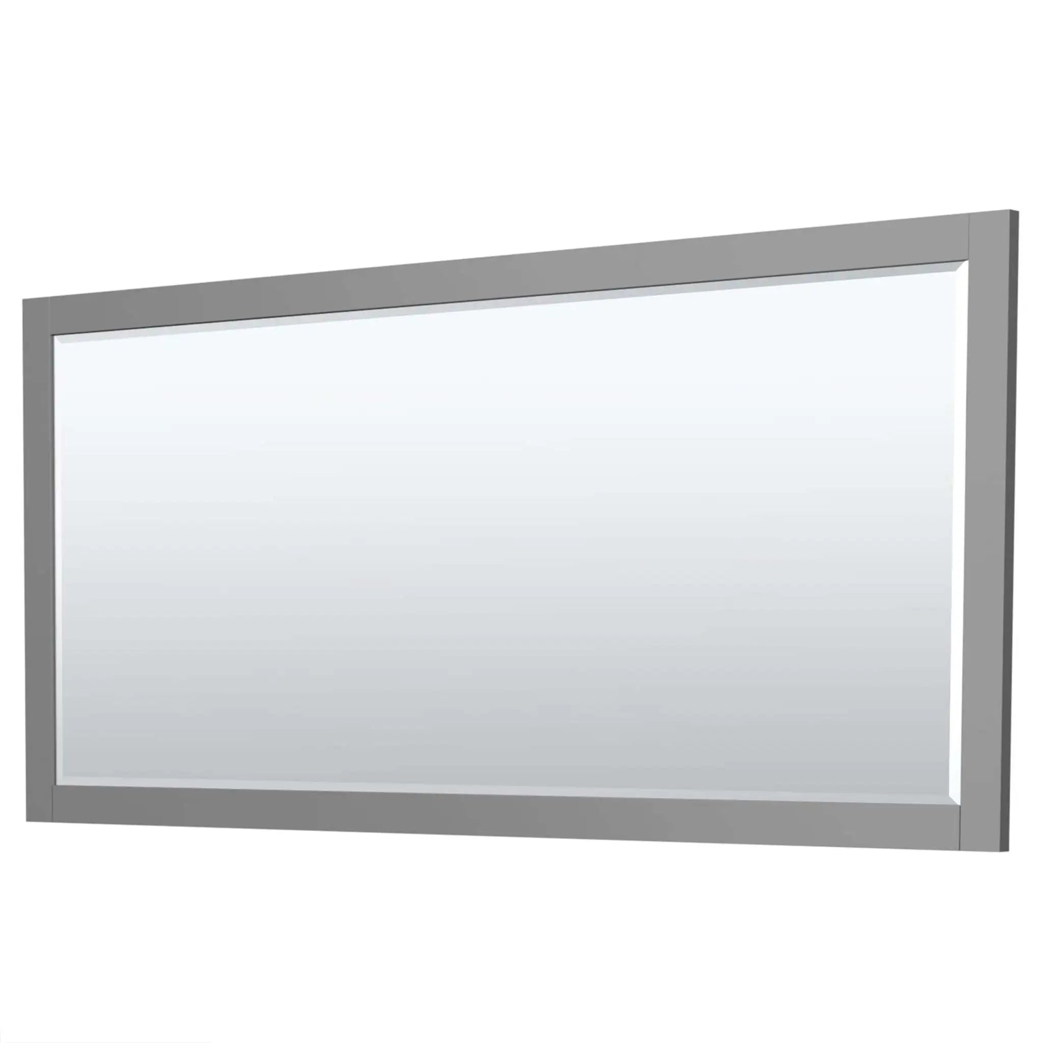 72" Miranda Double Bathroom Vanity in Dark Gray with Matte Black Trim & 70" Mirror by Wyndham