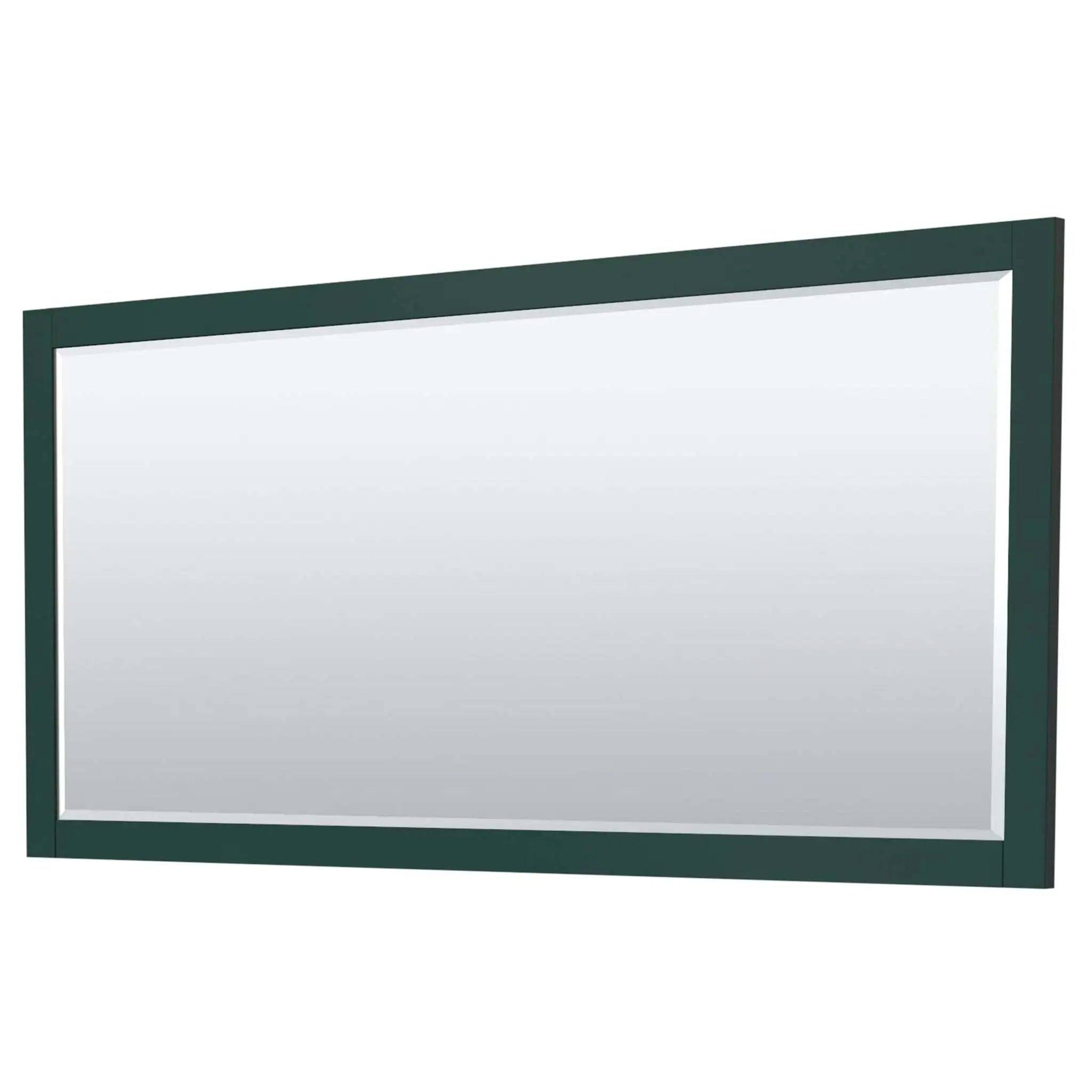 72" Miranda Double Bathroom Vanity in Green with Brushed Nickel Trim & 70" Mirror by Wyndham