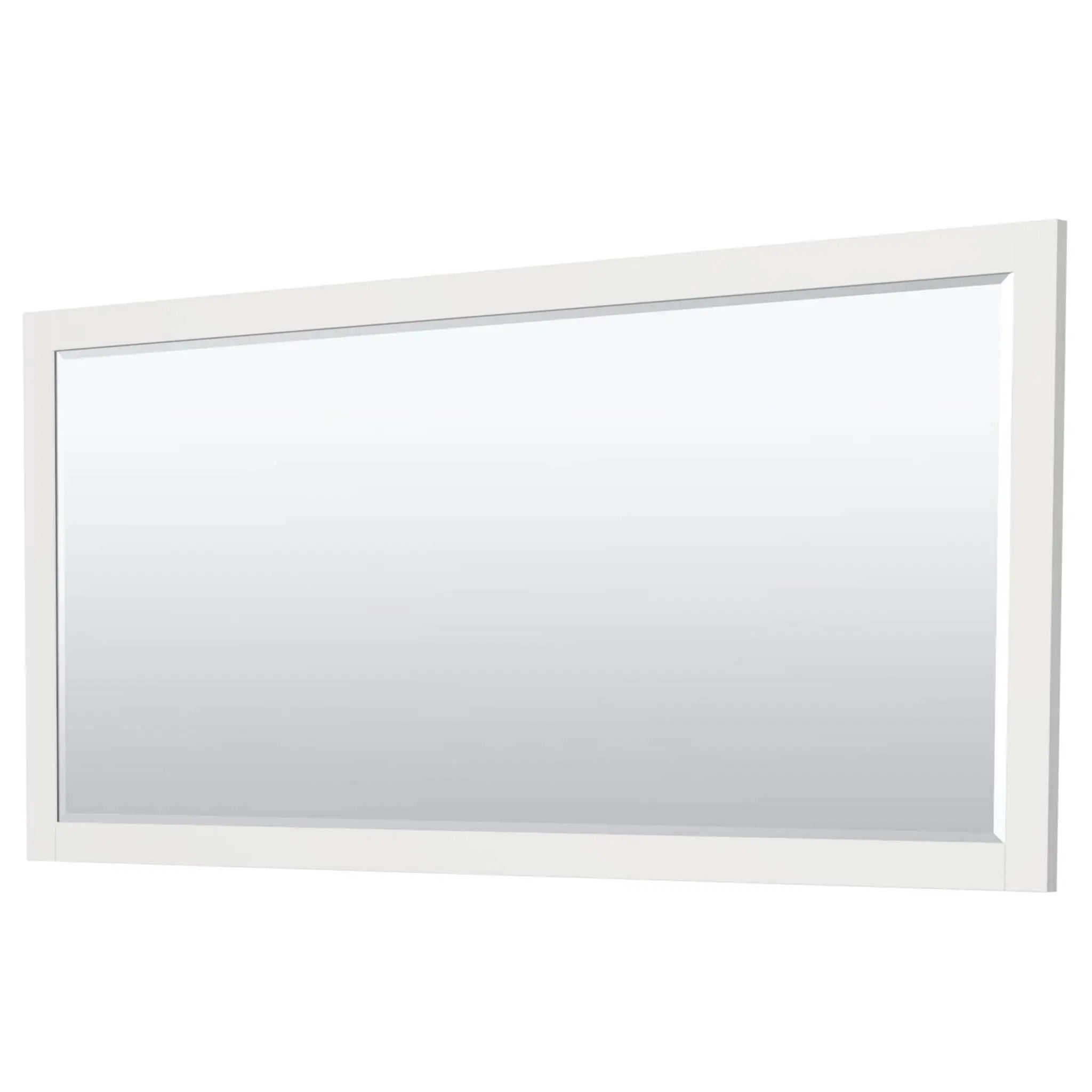 72" Miranda Double Bathroom Vanity in White with Brushed Gold Trim & 70" Mirror by Wyndham