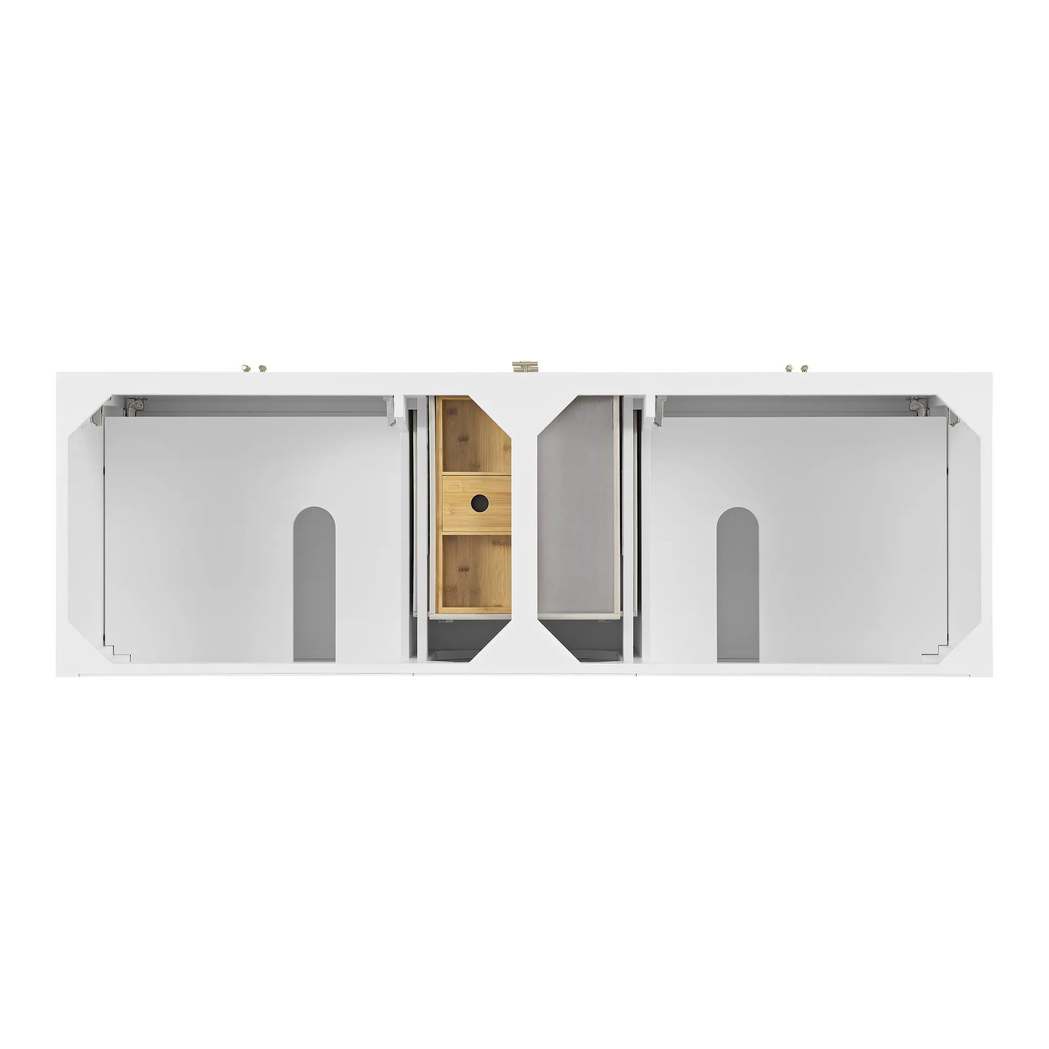 72" Myrrin Vanity in Bright White-Lime Delight Silestone-8" Widespread image 5