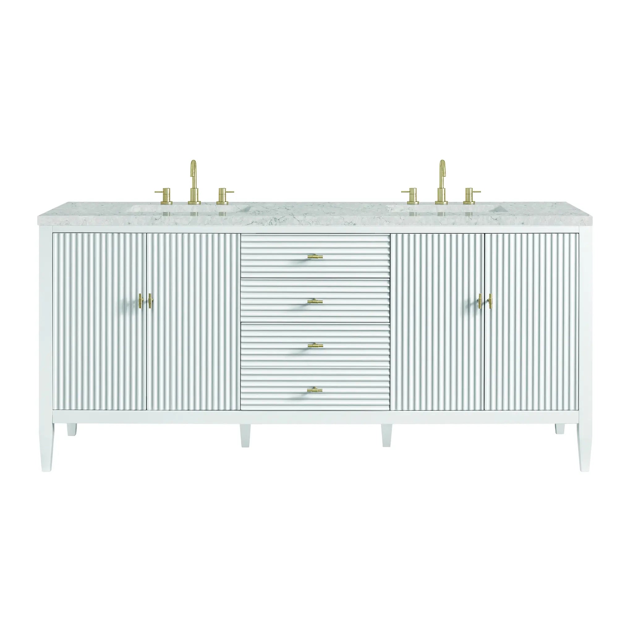 72" Myrrin Vanity in Bright White by James Martin Vanities