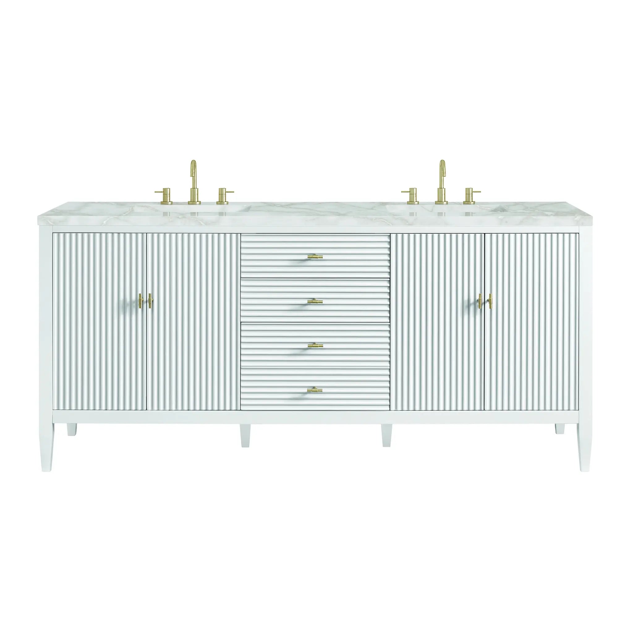 72" Myrrin Vanity in Bright White by James Martin Vanities