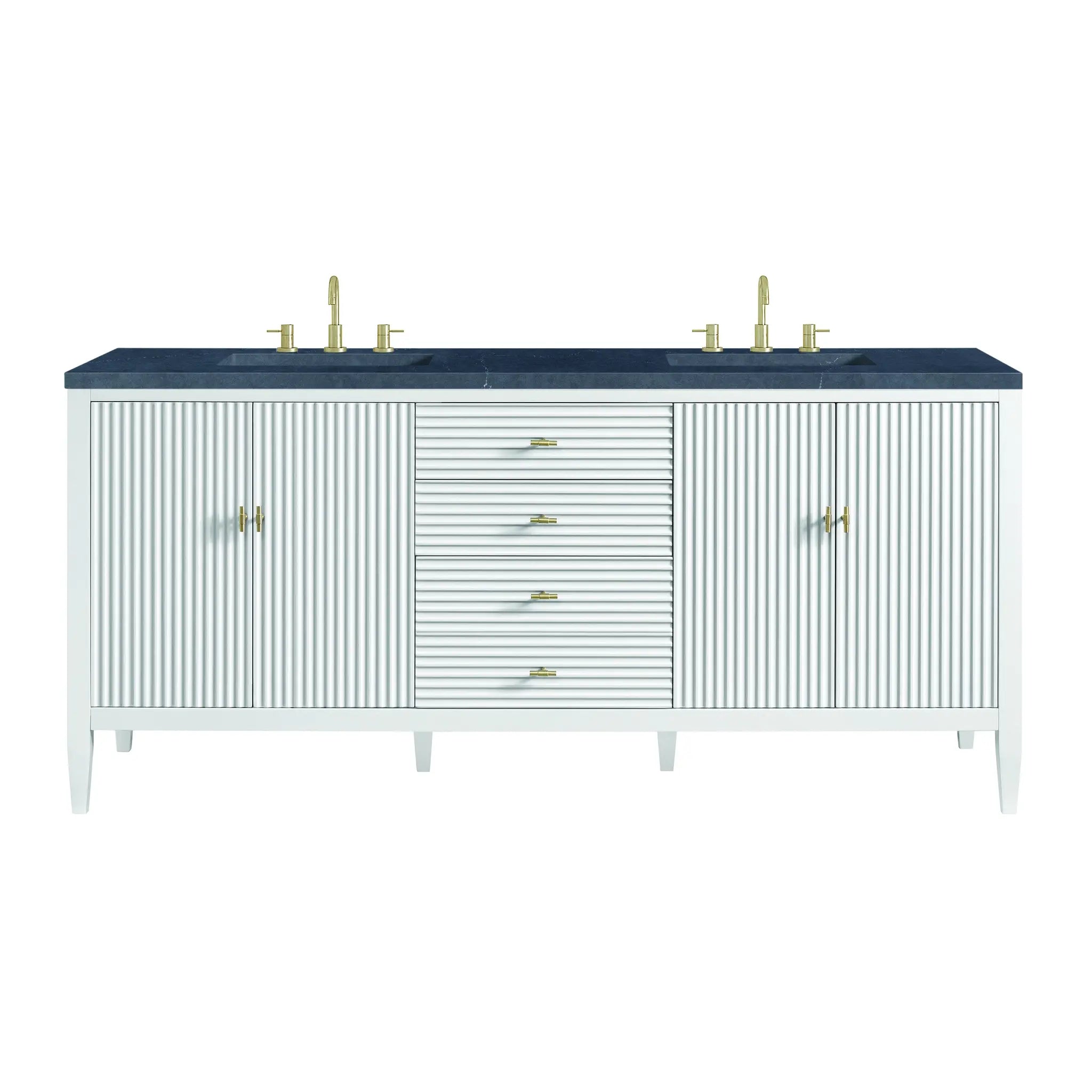 72" Myrrin Vanity in Bright White by James Martin Vanities