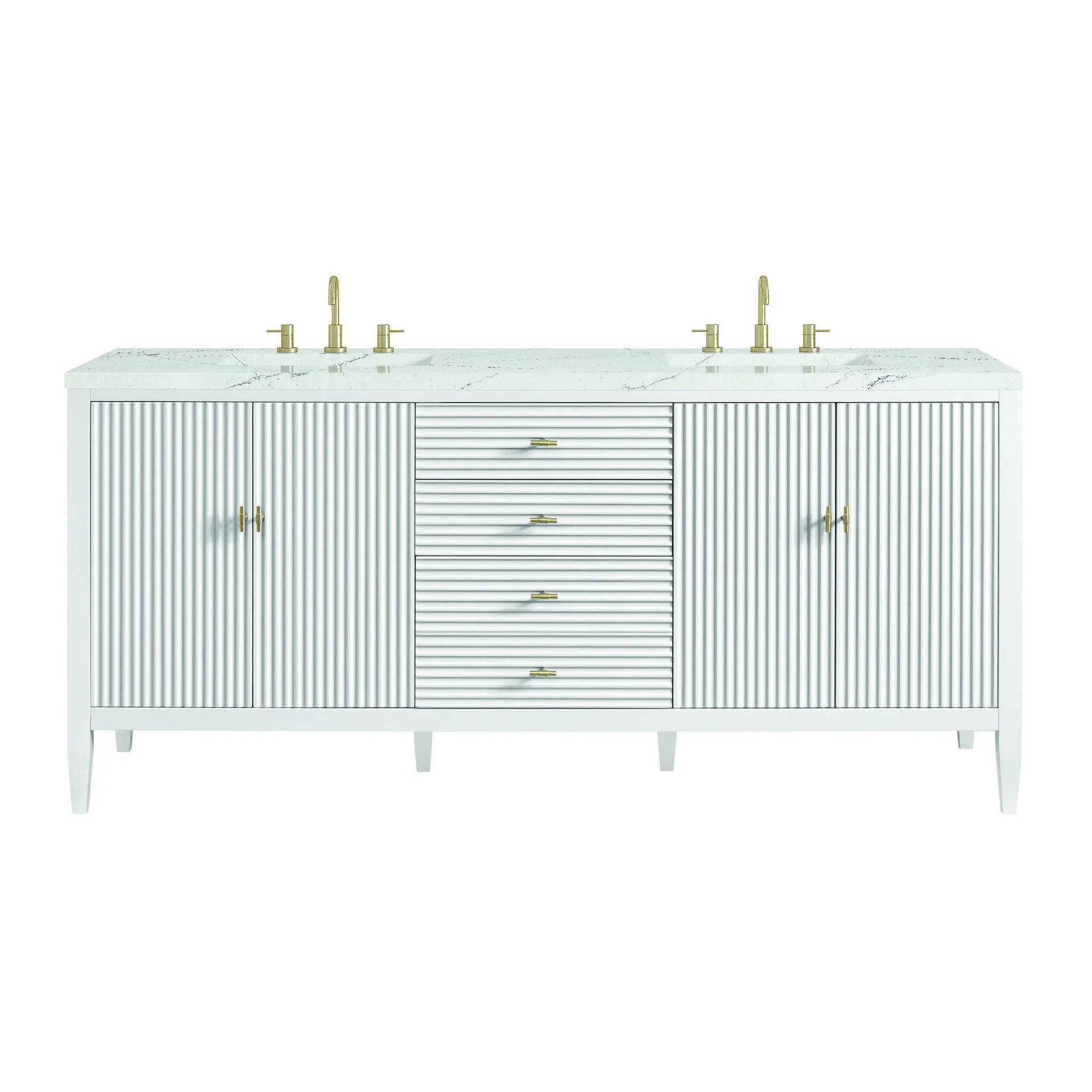 72" Myrrin Vanity in Bright White by James Martin Vanities