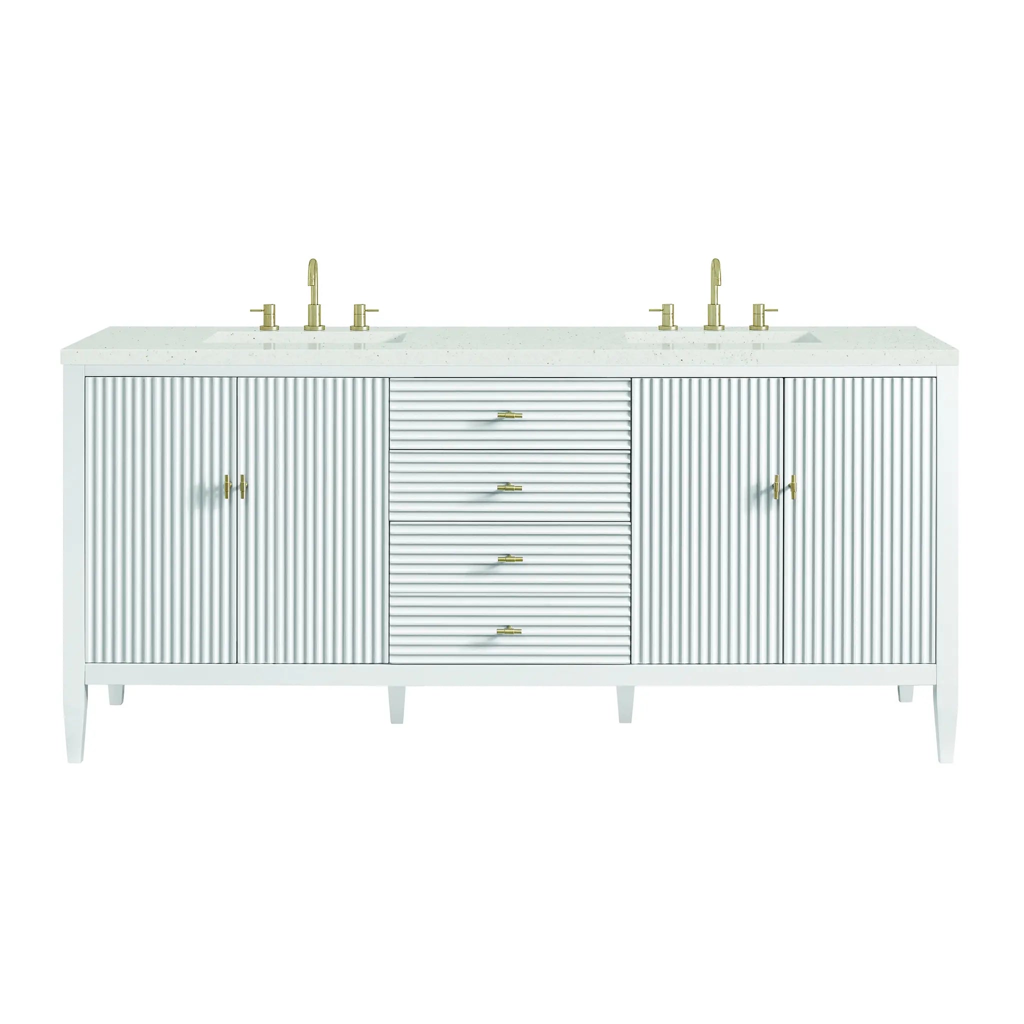 72" Myrrin Vanity in Bright White by James Martin Vanities