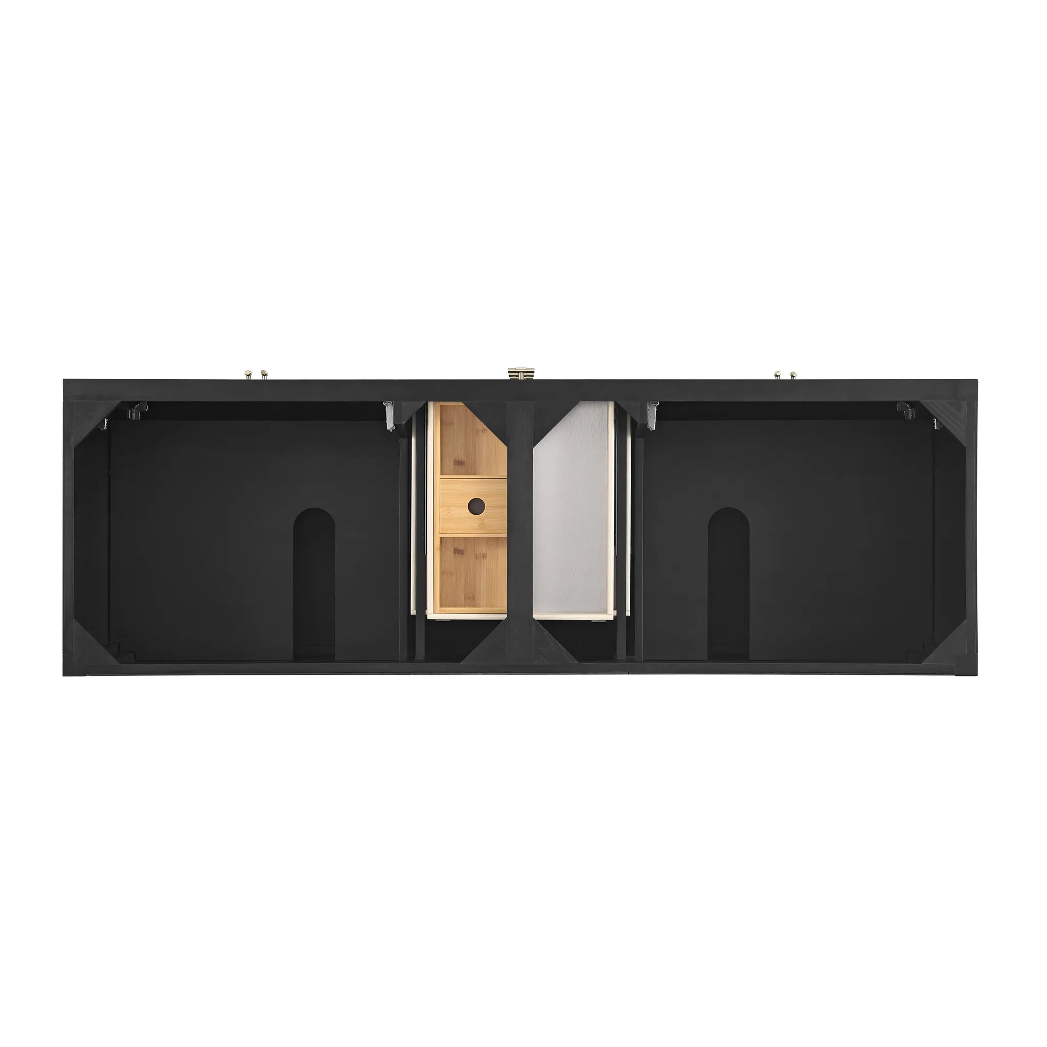 72" Myrrin Vanity in Carbon Oak-Charcoal Soapstone Silestone-8" Widespread image 5