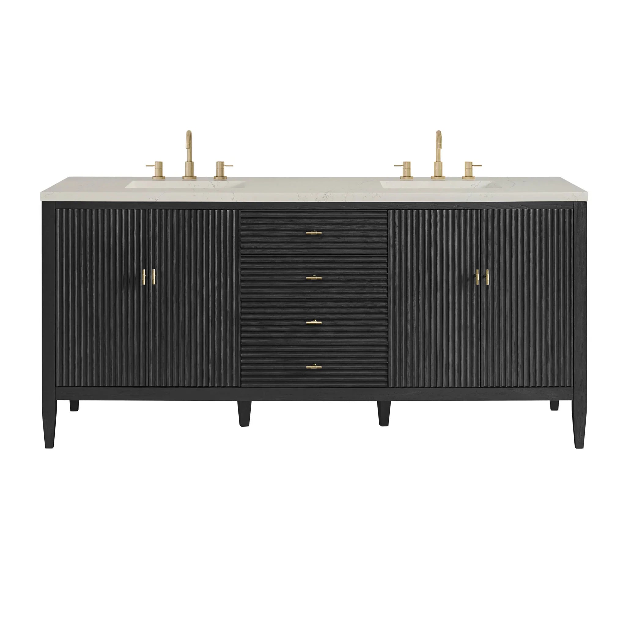 72" Myrrin Vanity in Carbon Oak by James Martin Vanities