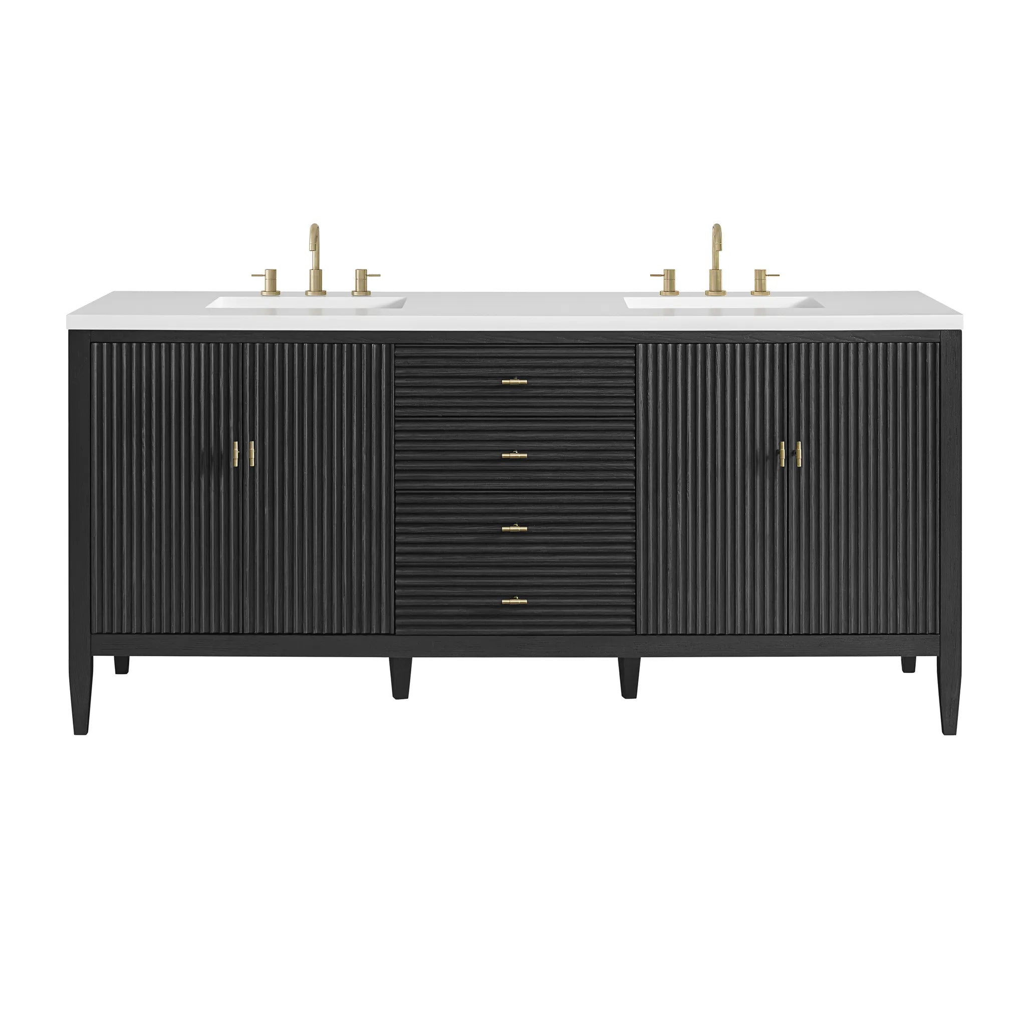 72" Myrrin Vanity in Carbon Oak by James Martin Vanities